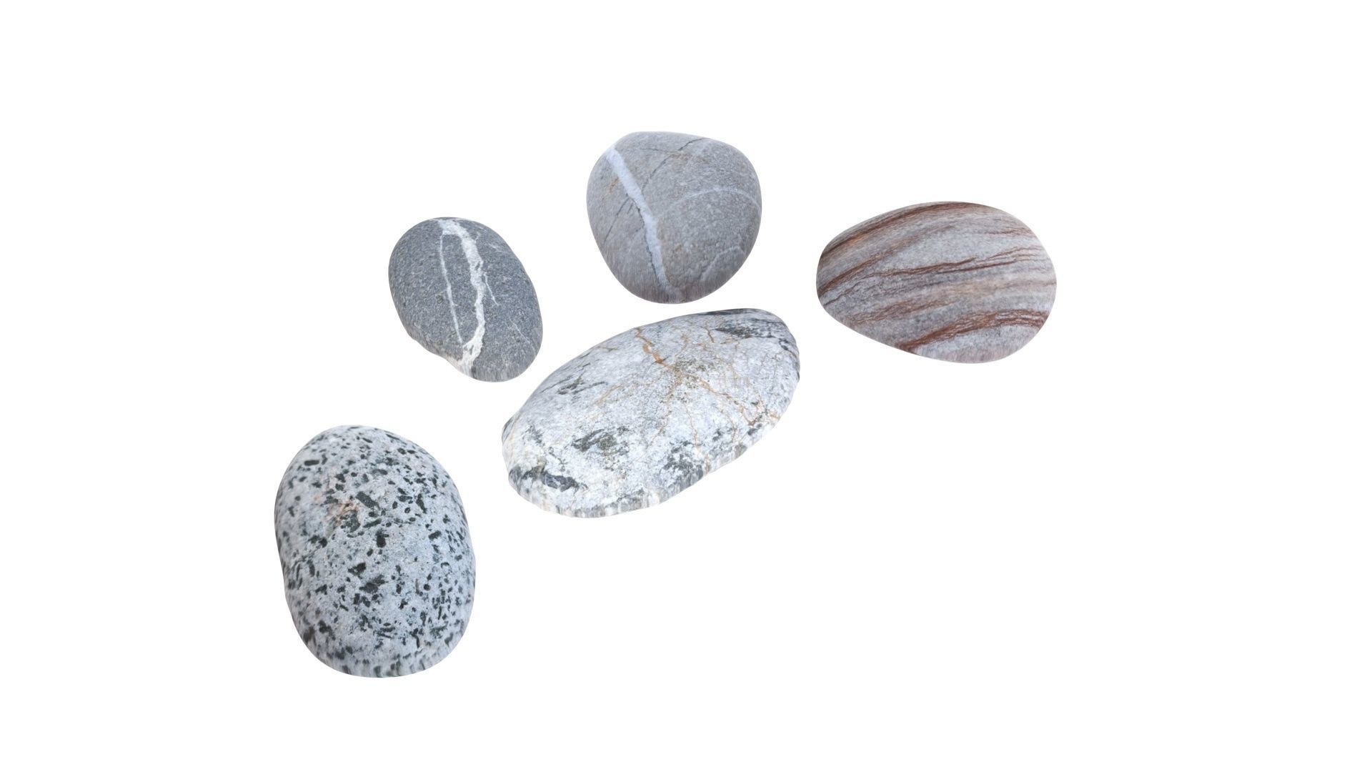 Rocks Set 3D model_9
