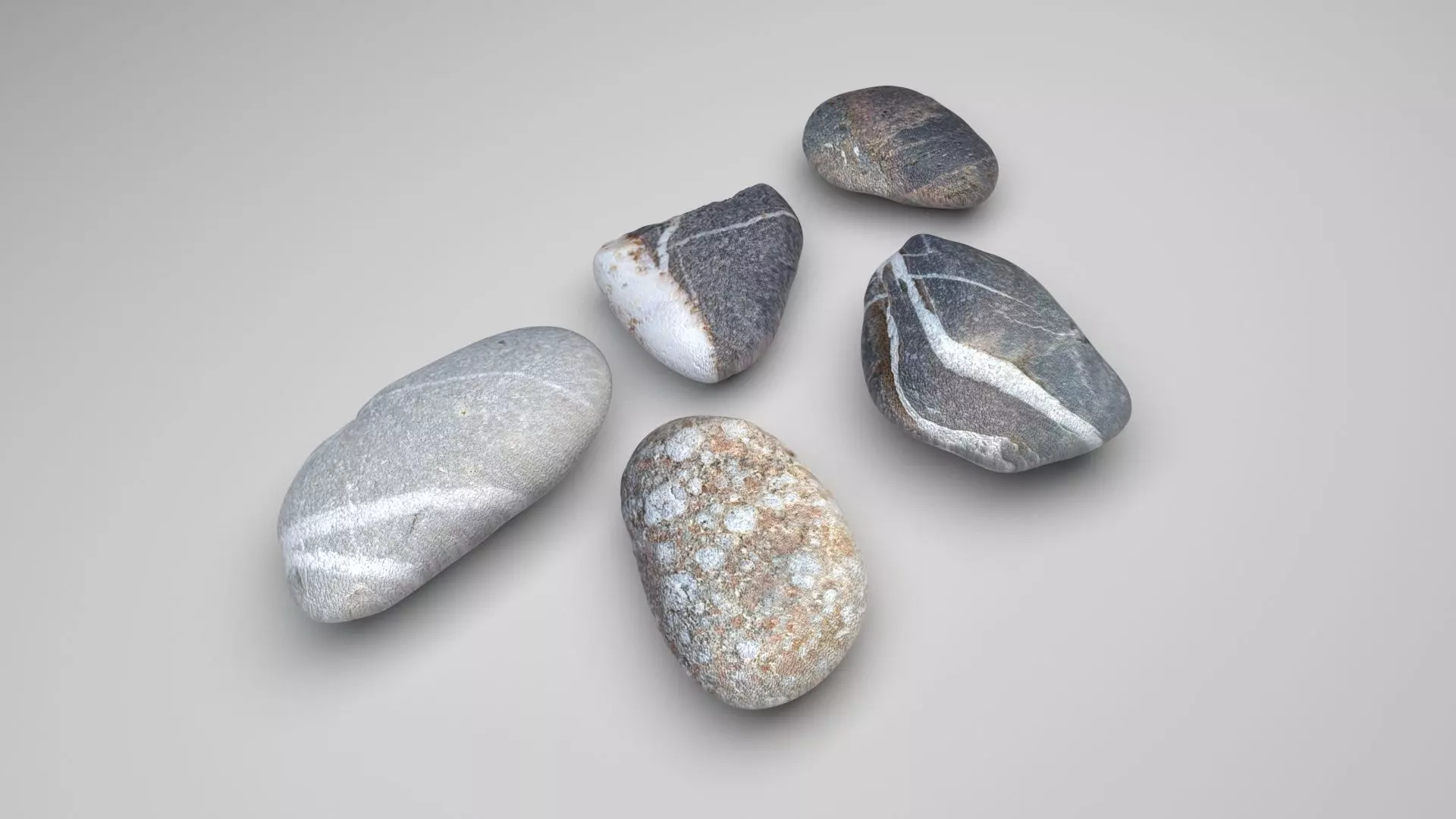 Rocks Set 3D model_0