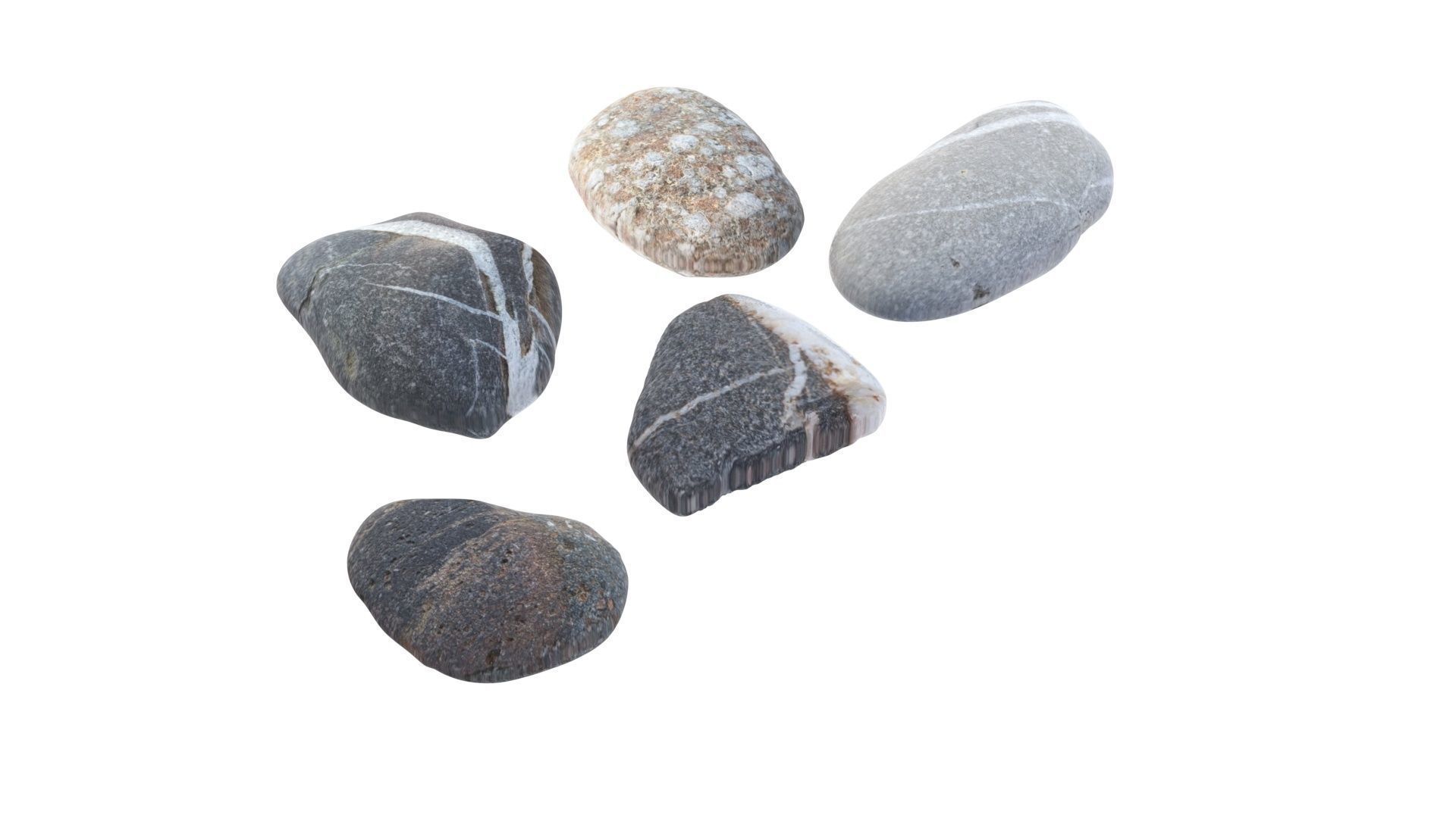 Rocks Set 3D model_9