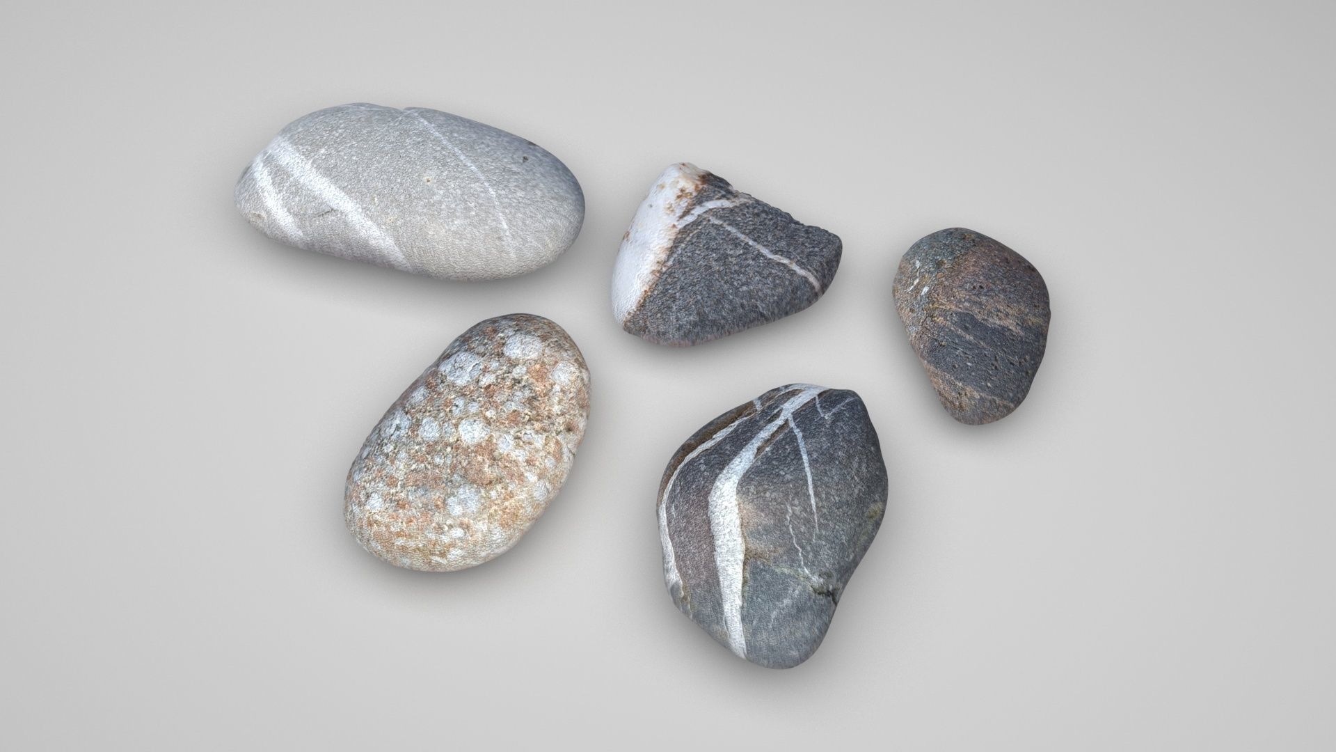 Rocks Set 3D model_1