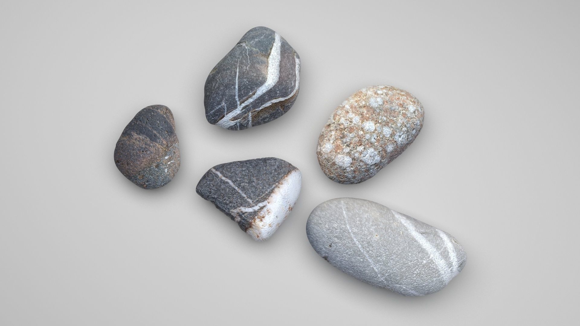 Rocks Set 3D model_3