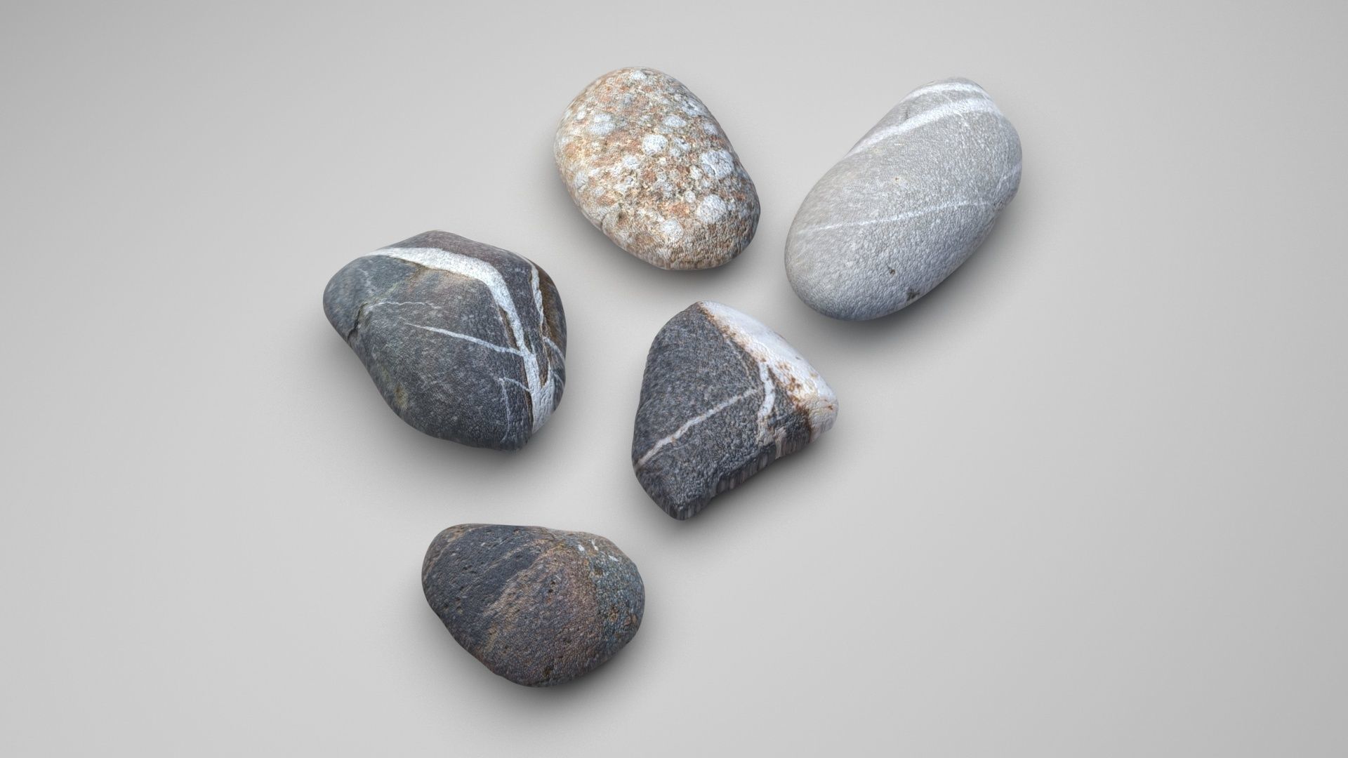 Rocks Set 3D model_2