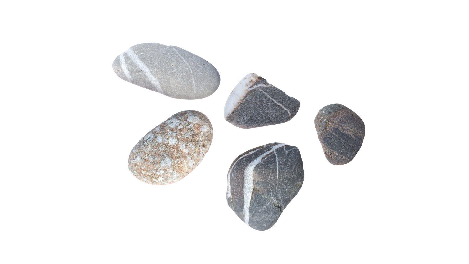 Rocks Set 3D model_8