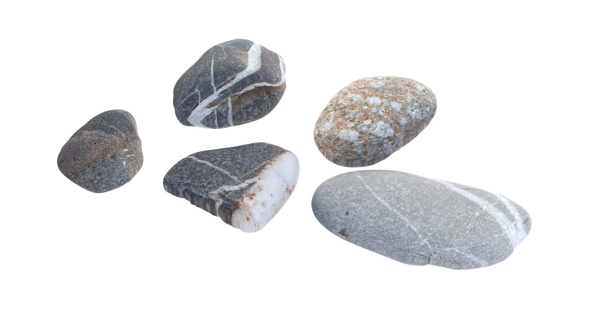 Rocks Set 3D model_10