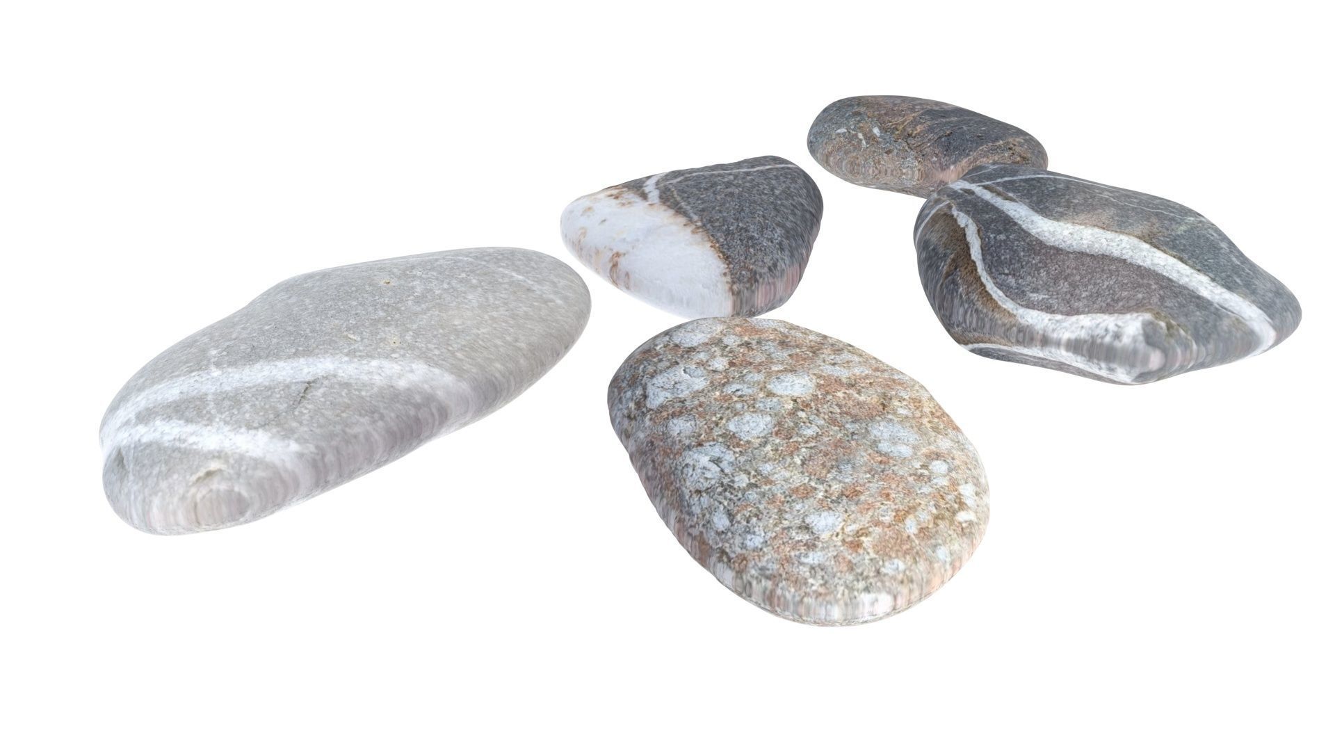Rocks Set 3D model_7