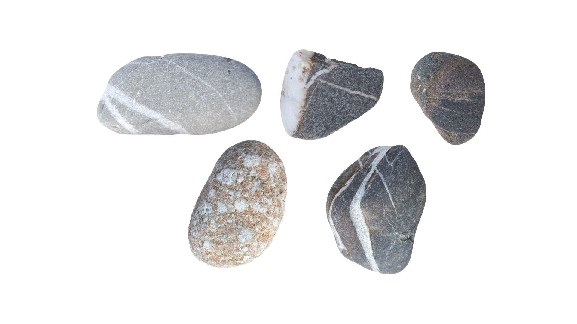 Rocks Set 3D model_12