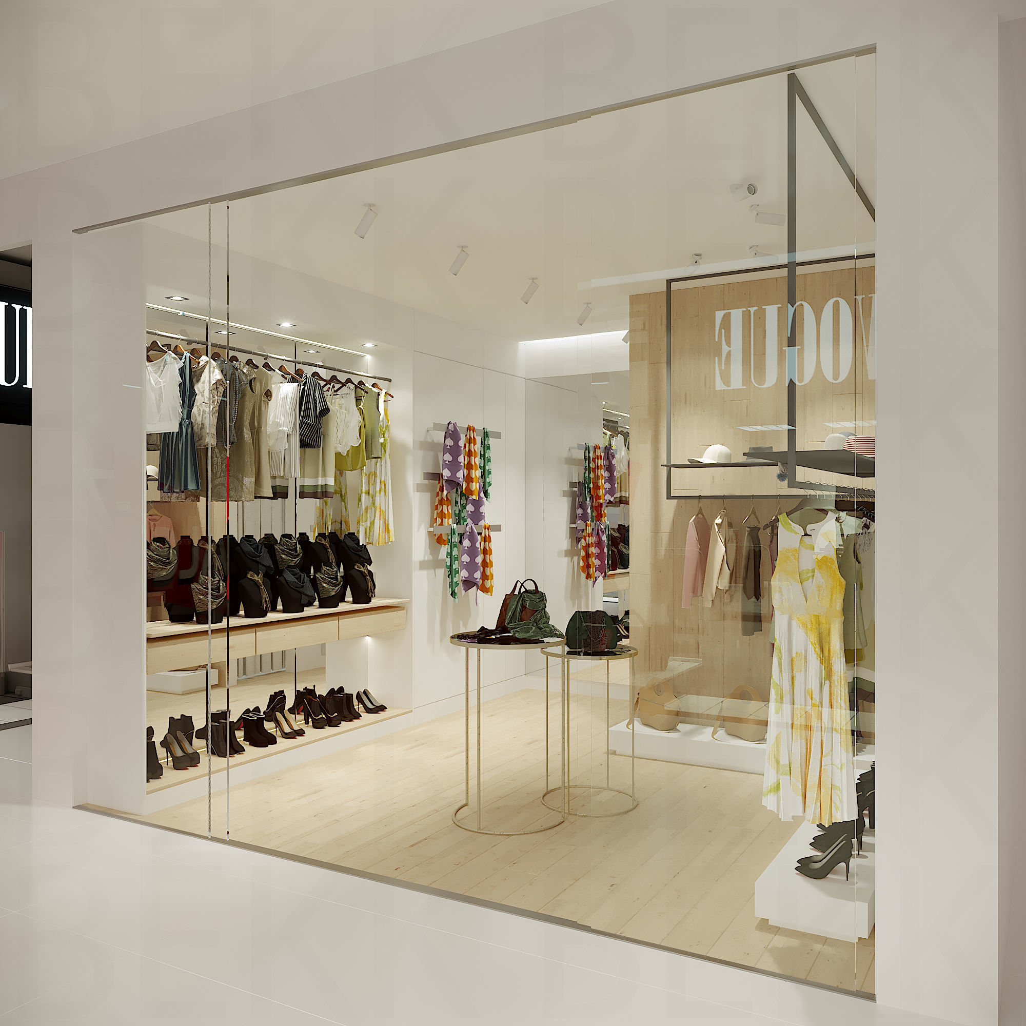 Casual Small Clothing Store 3D Model Interior Scene 3D model_6