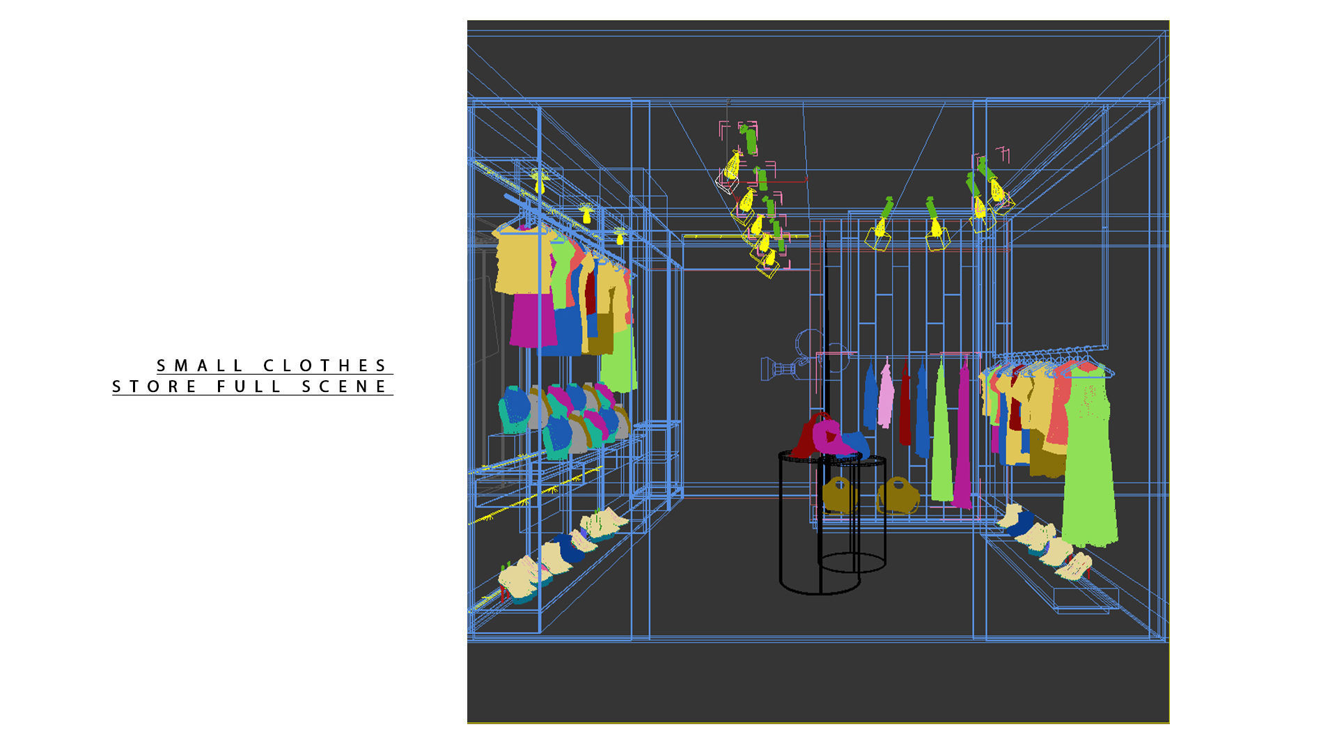 Casual Small Clothing Store 3D Model Interior Scene 3D model_11