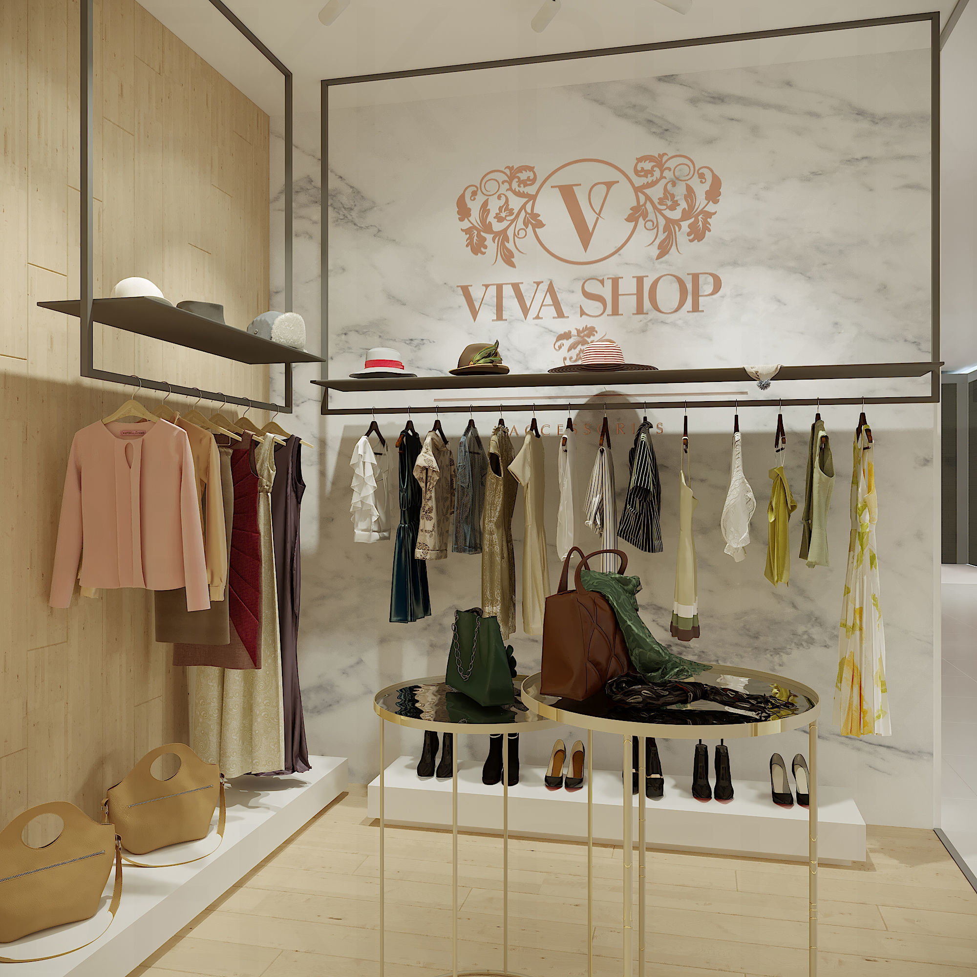 Casual Small Clothing Store 3D Model Interior Scene 3D model_8