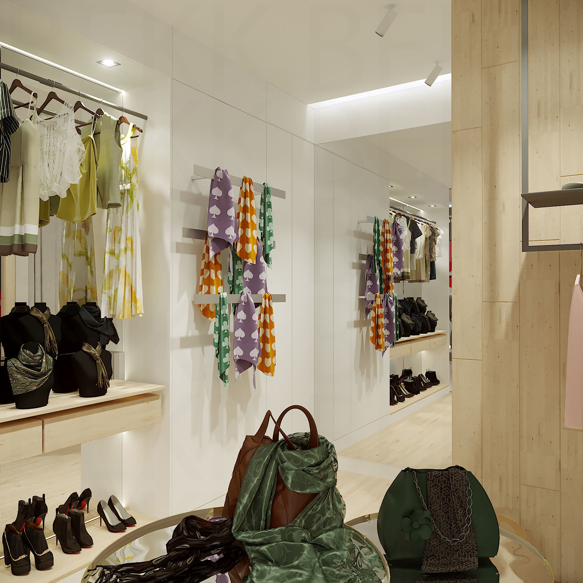 Casual Small Clothing Store 3D Model Interior Scene 3D model_9