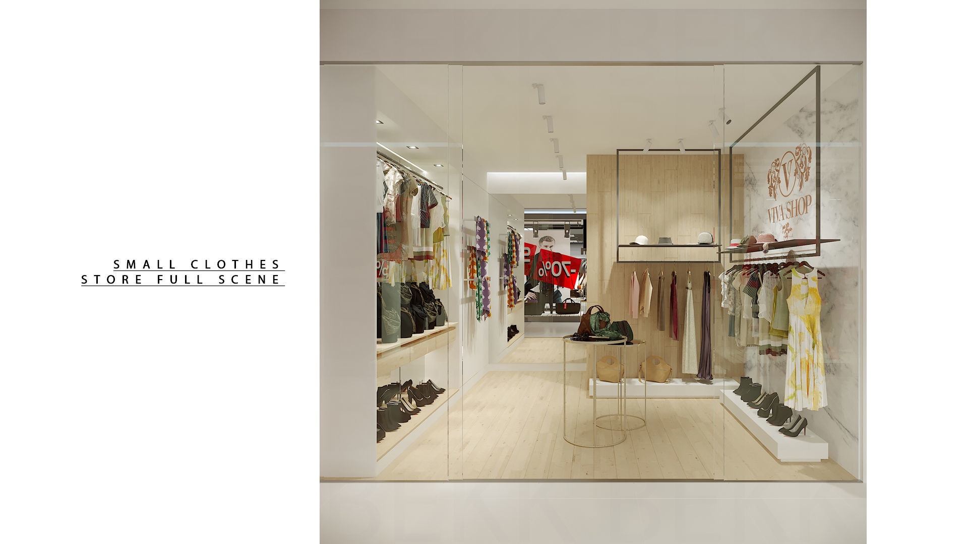 Casual Small Clothing Store 3D Model Interior Scene 3D model_3