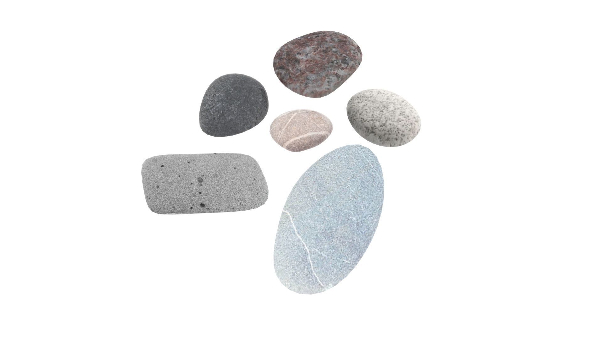 Rocks Set 3D model_6