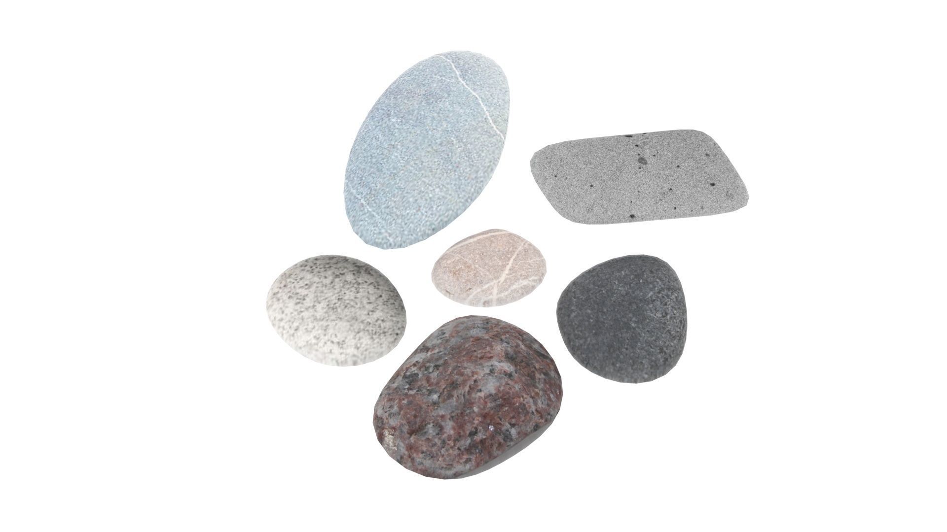 Rocks Set 3D model_8