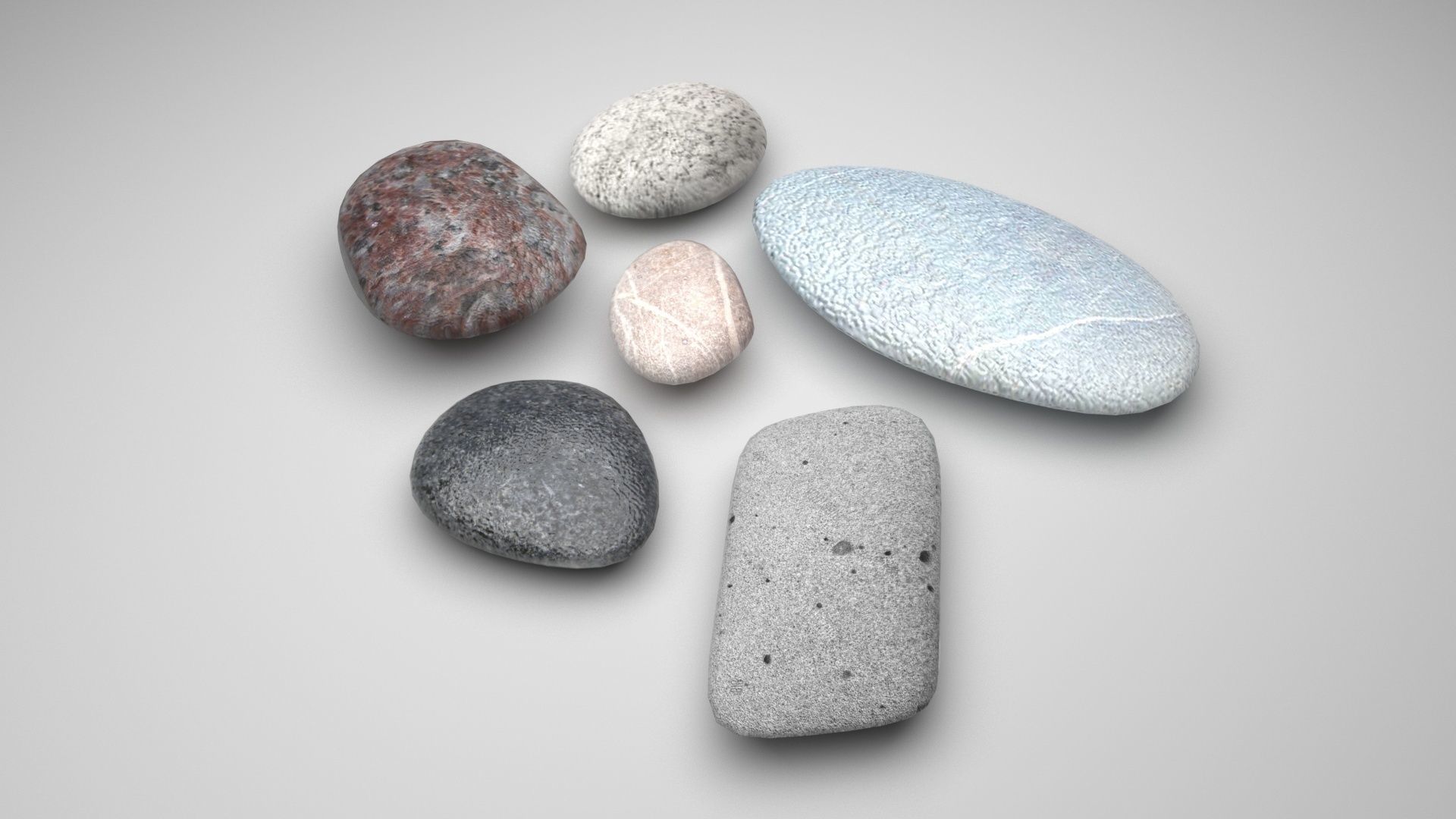 Rocks Set 3D model_4