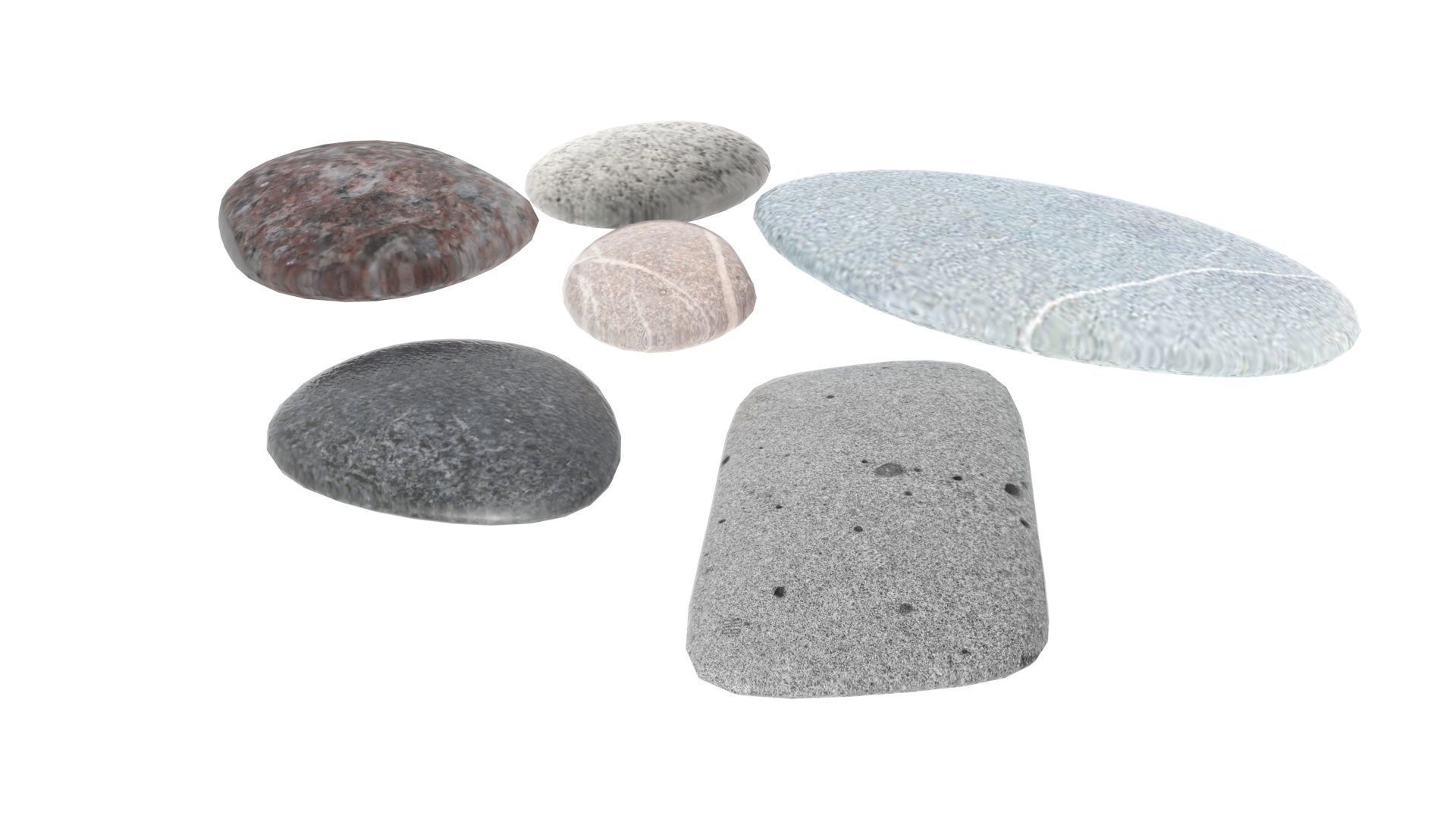Rocks Set 3D model_5