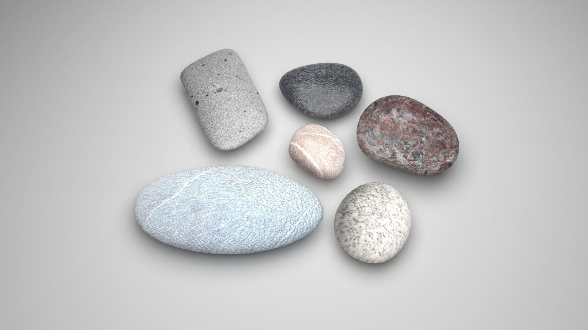 Rocks Set 3D model_2