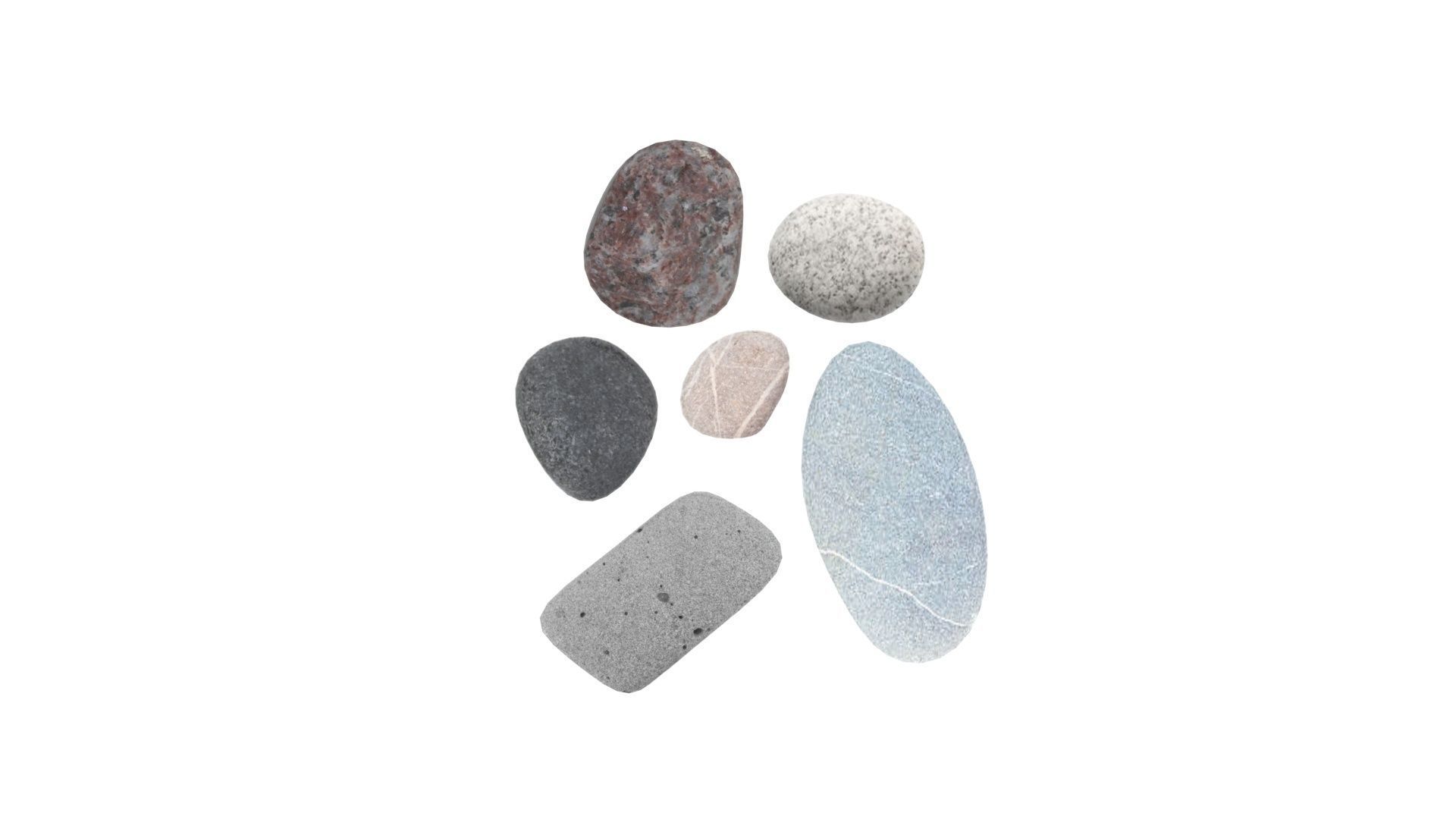 Rocks Set 3D model_10