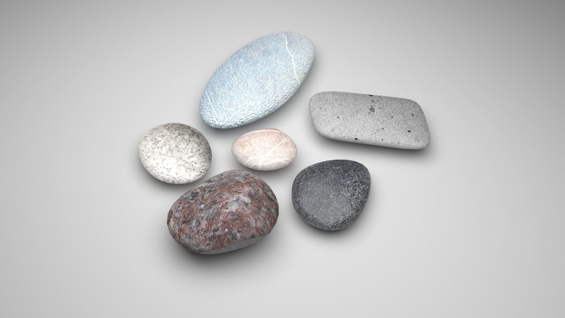 Rocks Set 3D model_3