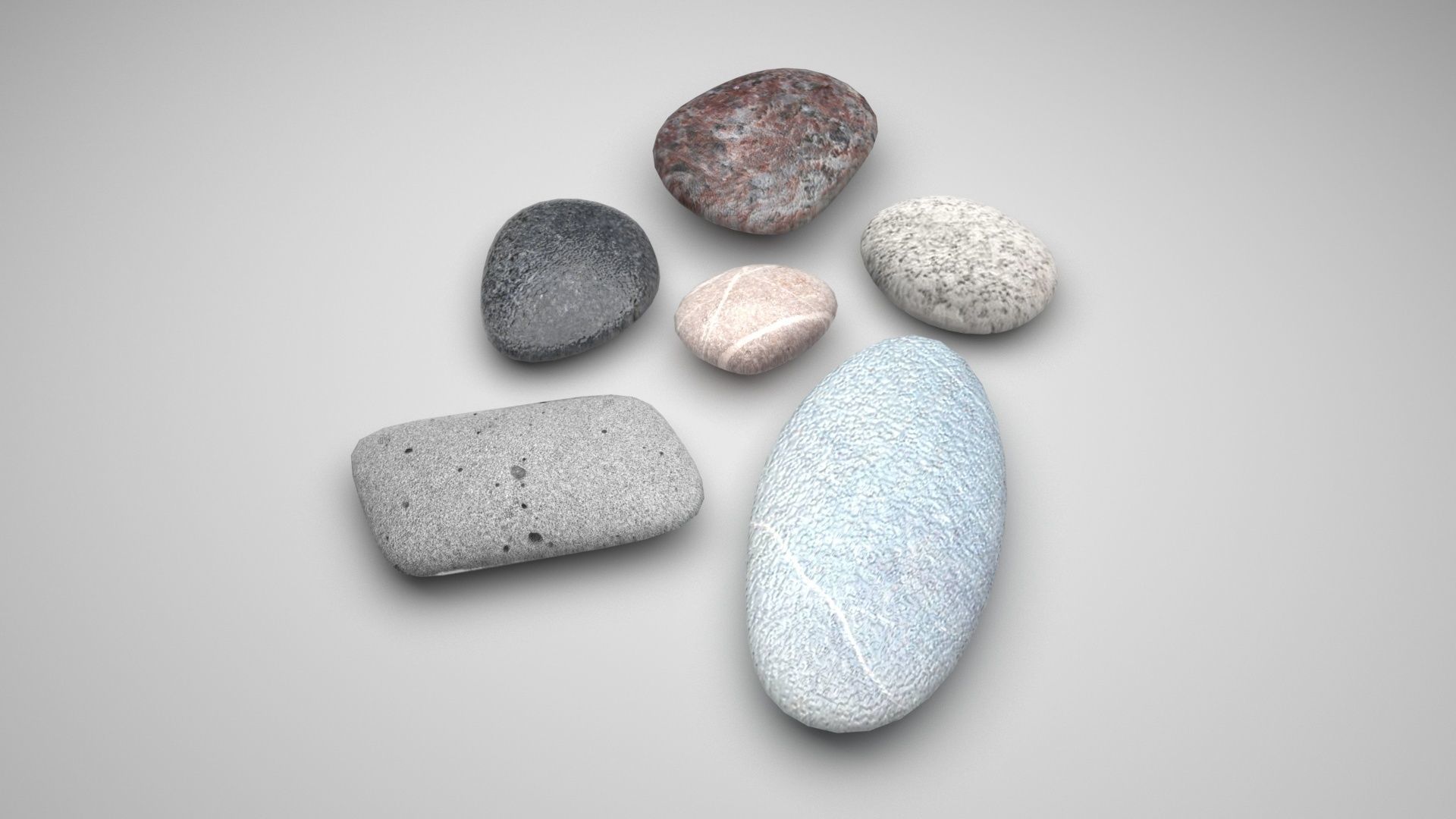 Rocks Set 3D model_1