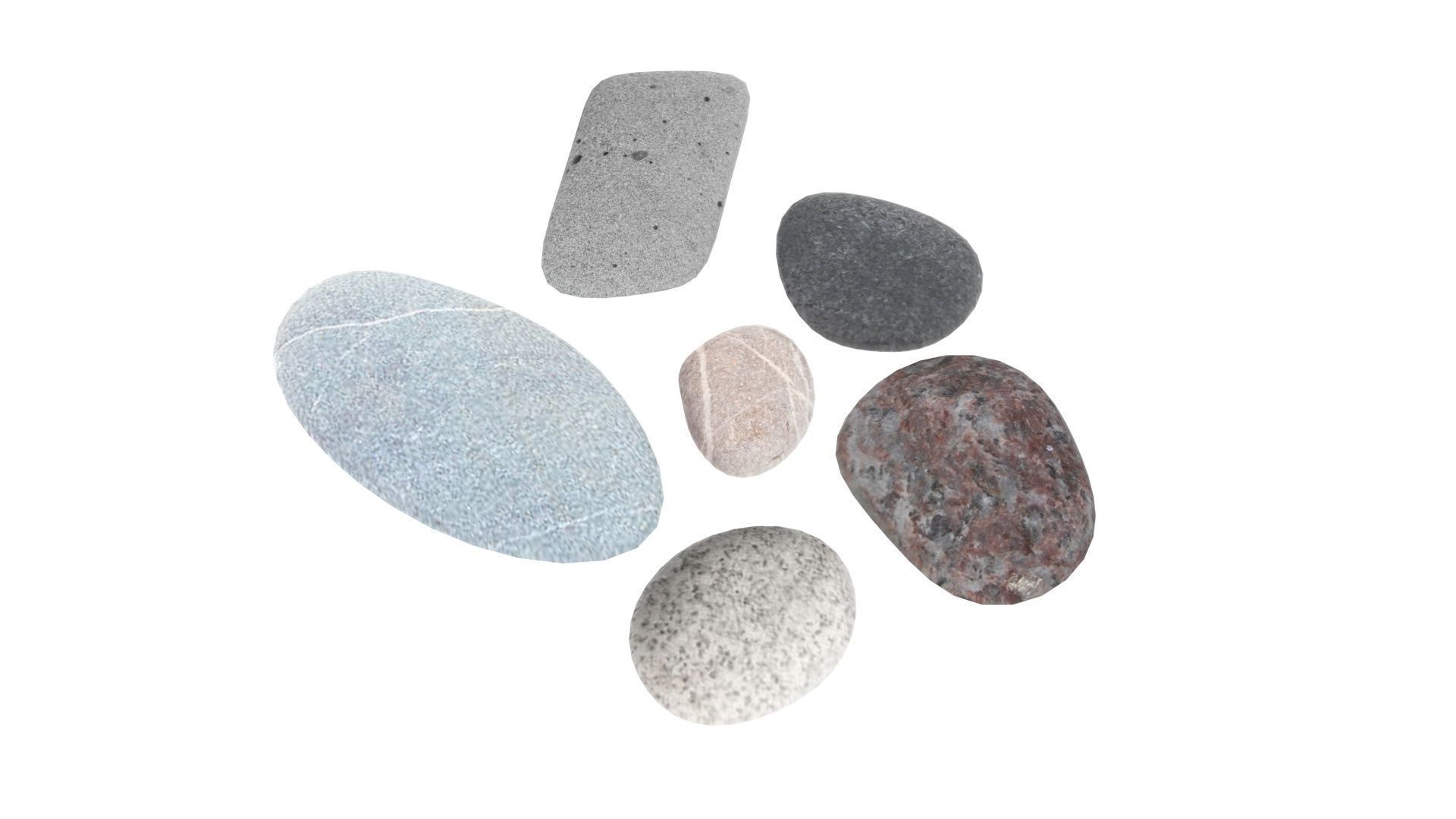Rocks Set 3D model_7