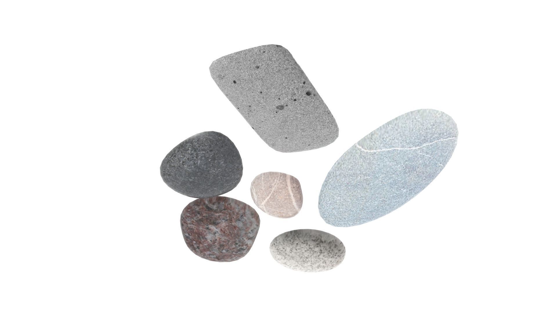 Rocks Set 3D model_9