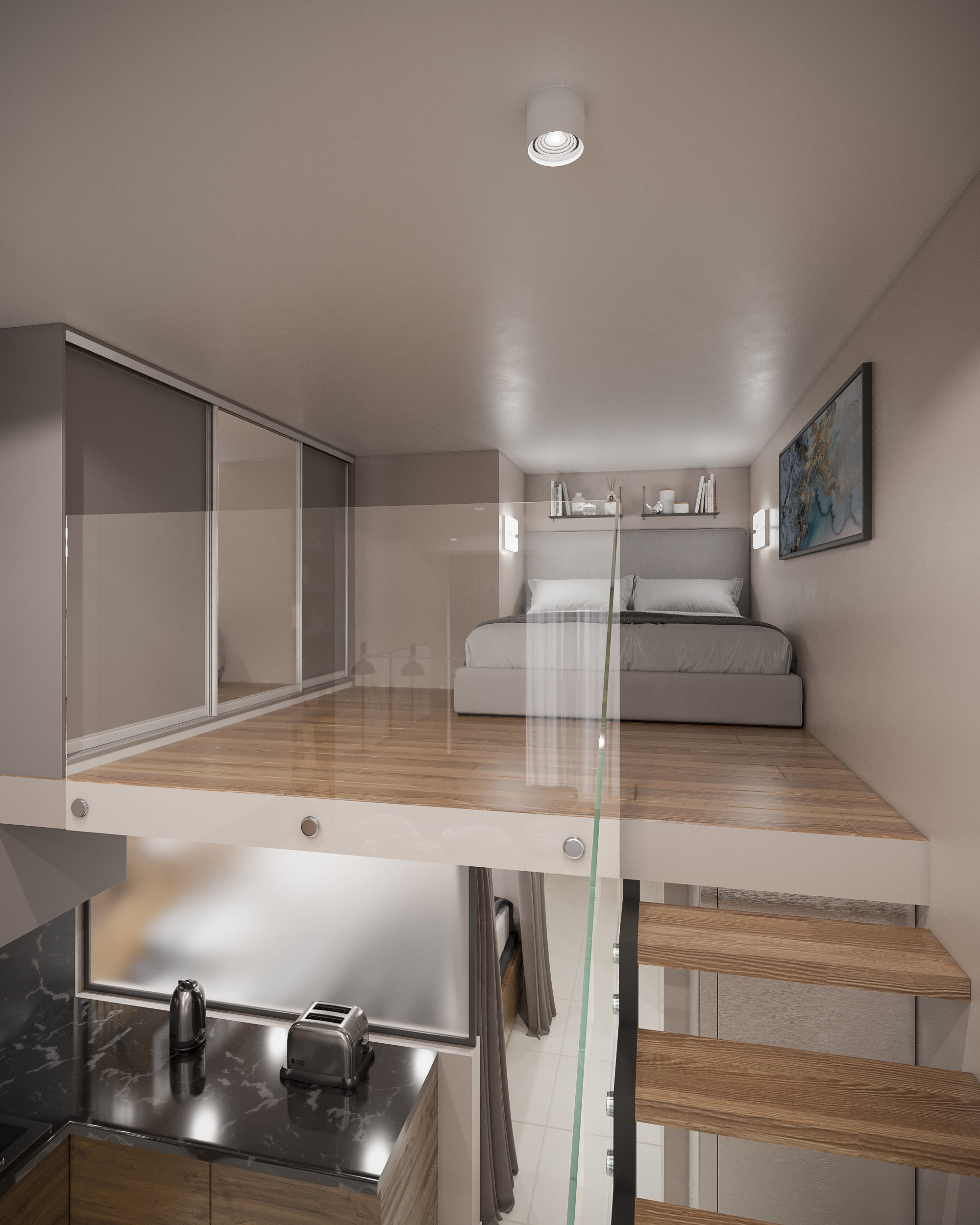 Modern Loft Studio Interior Scene 3D model | CGTrader