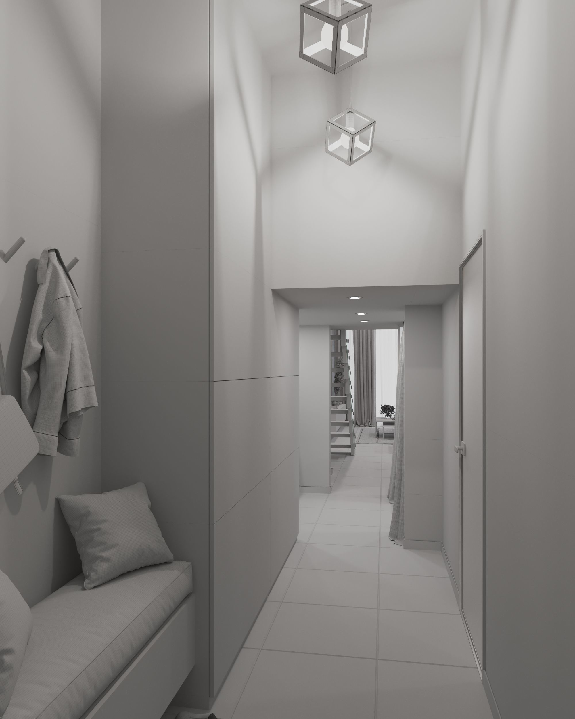 Modern Loft Studio Interior Scene 3D model | CGTrader