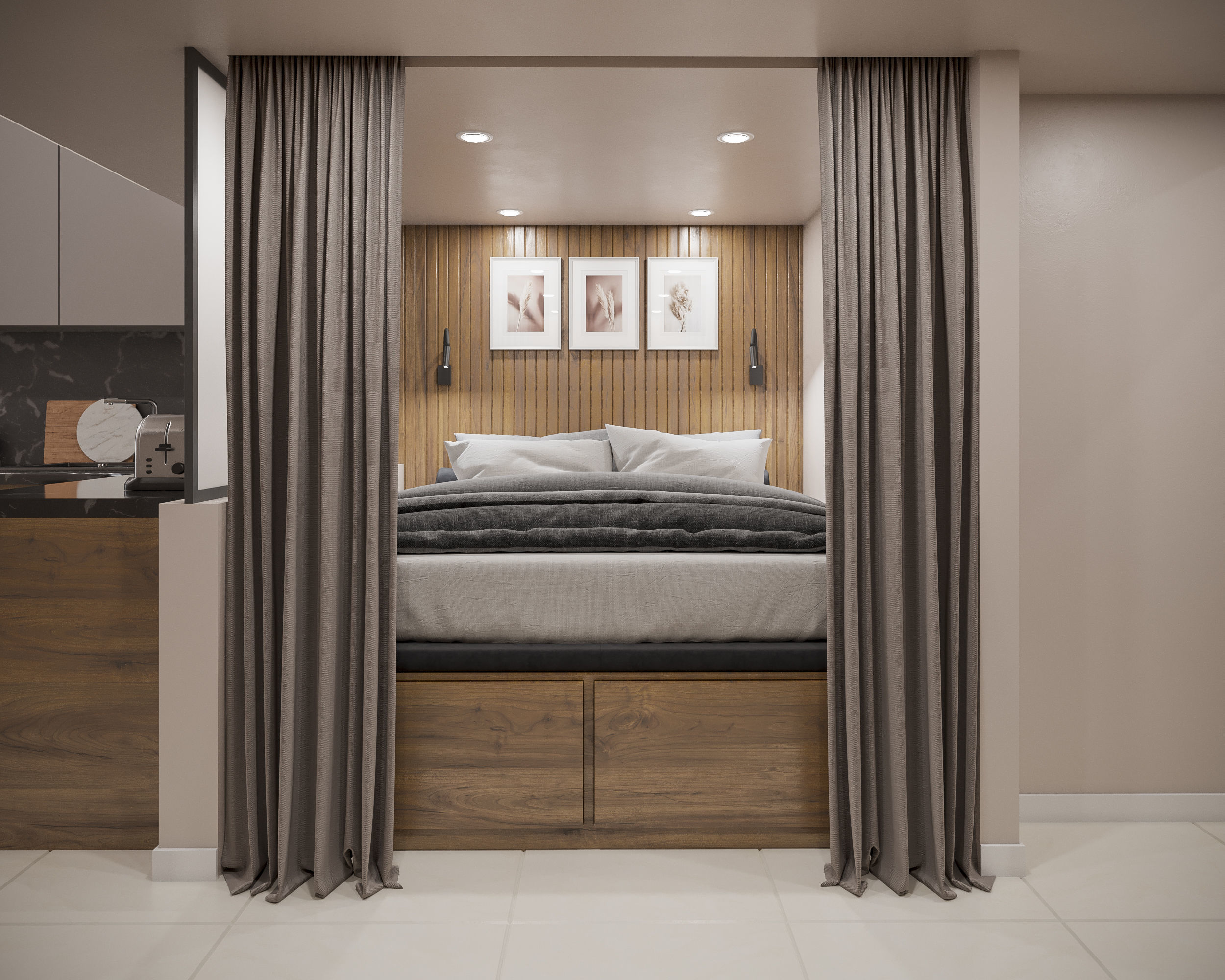 Modern Loft Studio Interior Scene 3D model | CGTrader