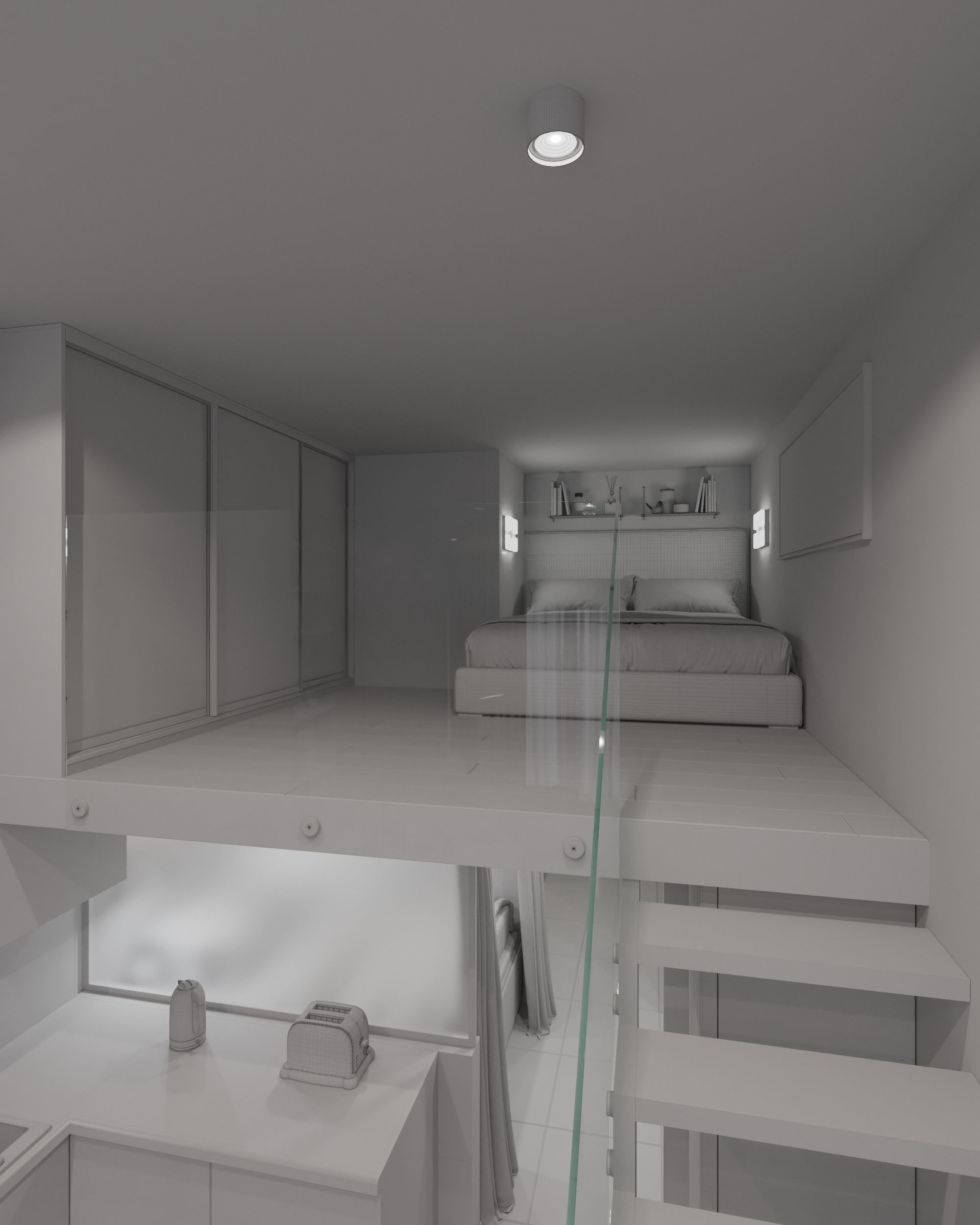 Modern Loft Studio Interior Scene 3D model | CGTrader