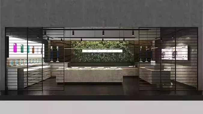 Tech Store 3D Model Interior Scene