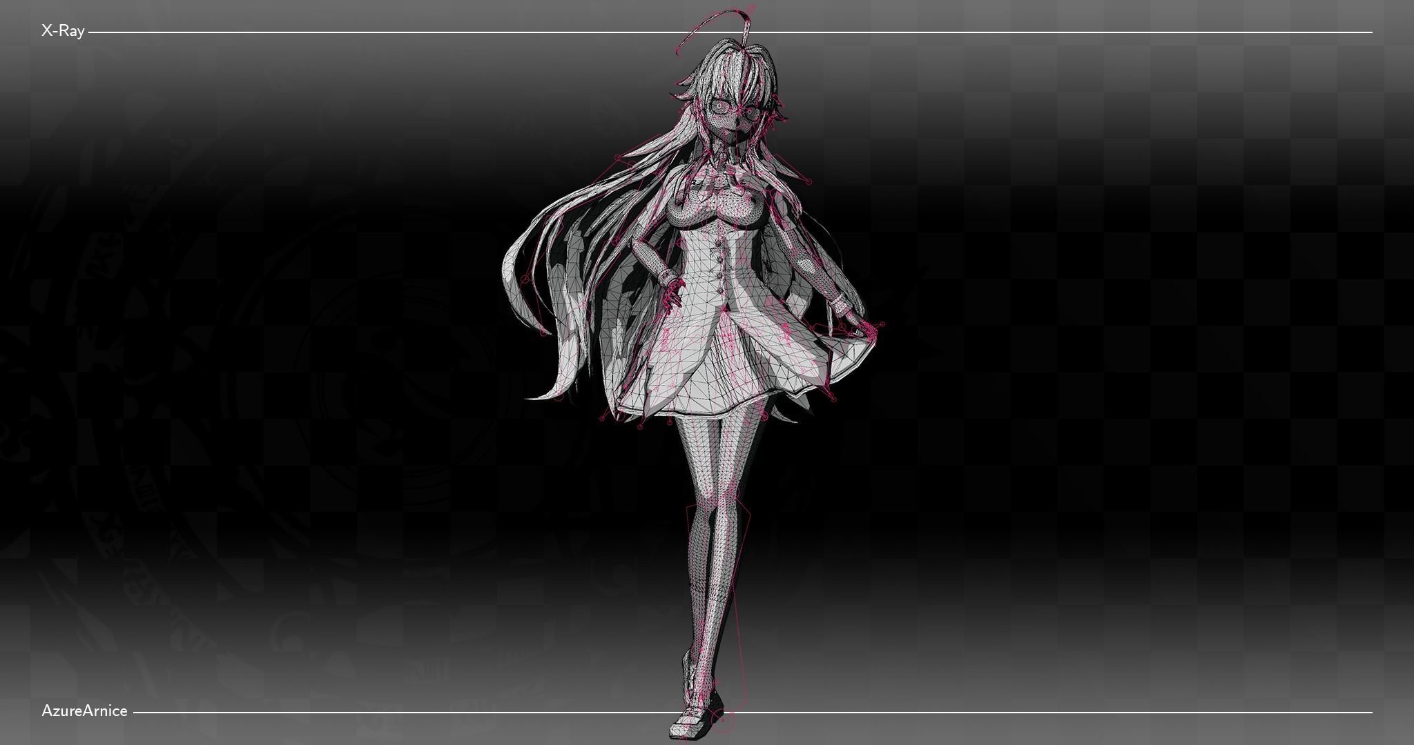 Highschool DxD - Rias Gremory MMD Model DELUXE Low-poly 3D model_9