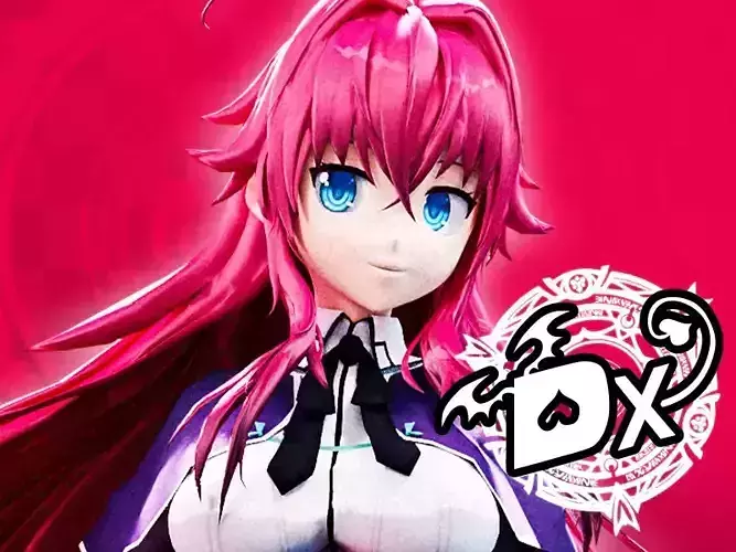Highschool DxD - Rias Gremory MMD Model DELUXE Low-poly 3D model