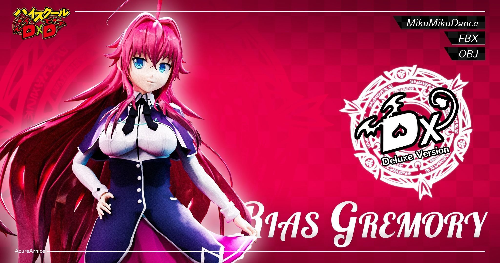 Highschool DxD - Rias Gremory MMD Model DELUXE Low-poly 3D model_2
