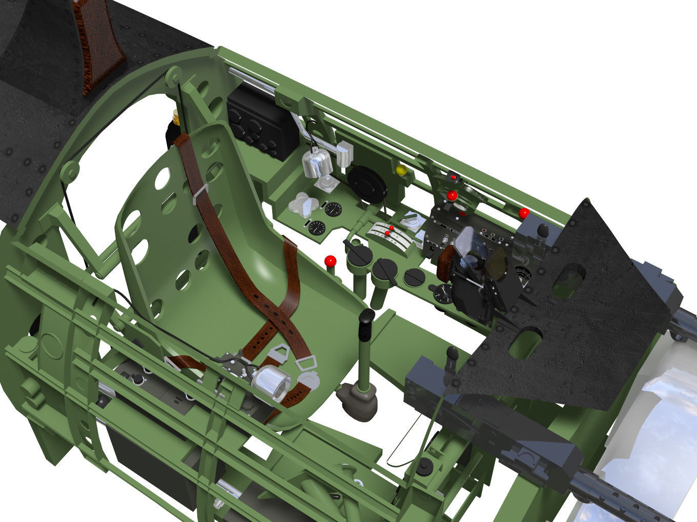 A6M5 Zero fighter Type 52  3D model_12