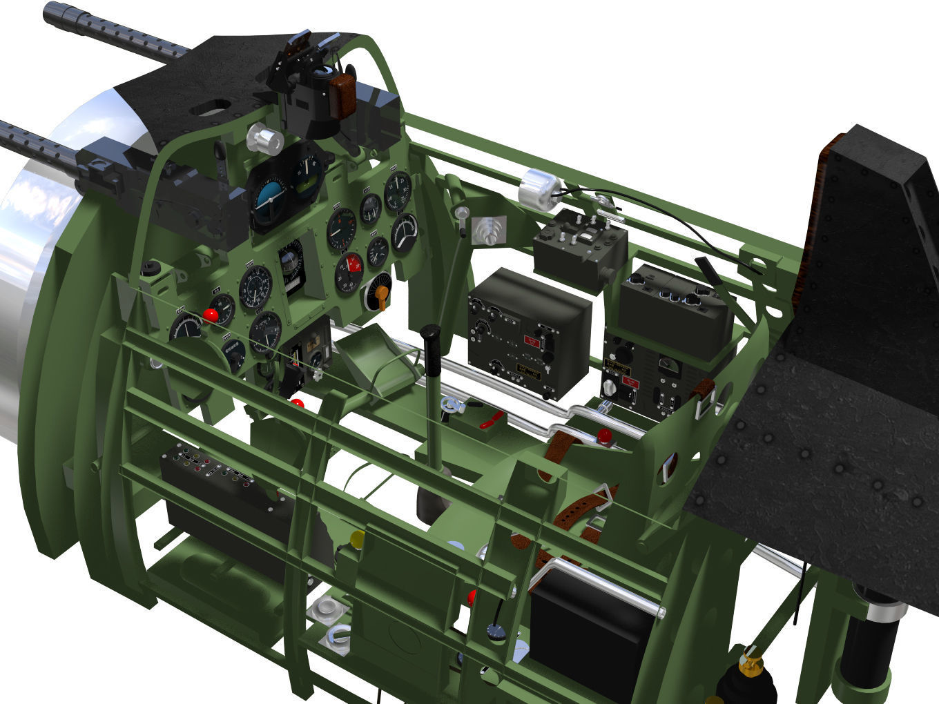 A6M5 Zero fighter Type 52  3D model_11