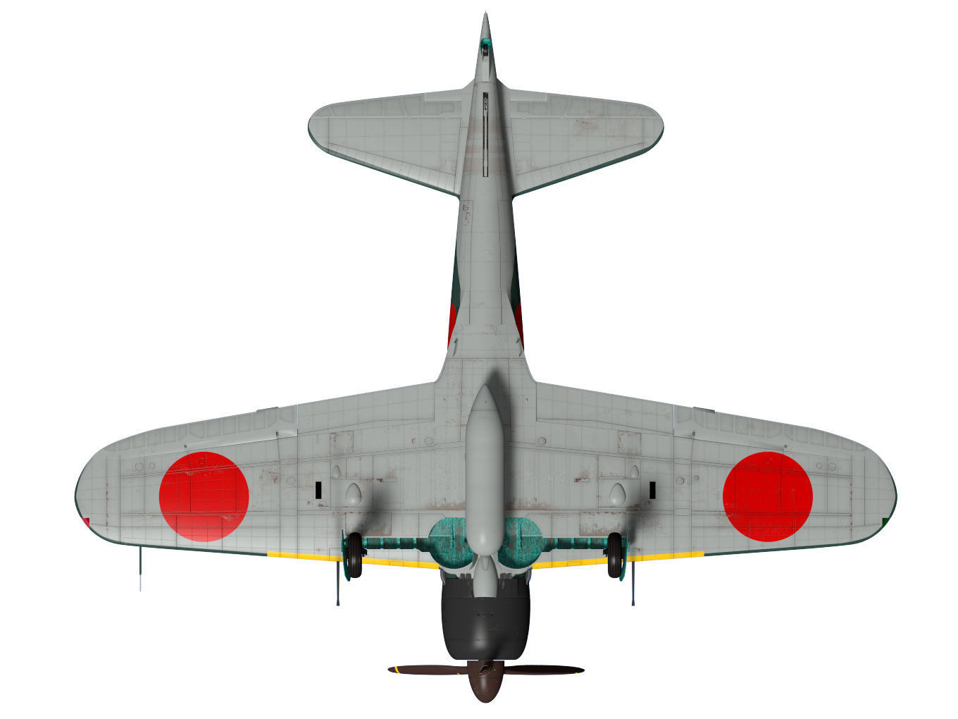 A6M5 Zero fighter Type 52  3D model_19