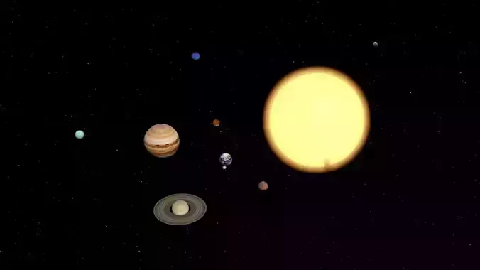 Solar System 3D model