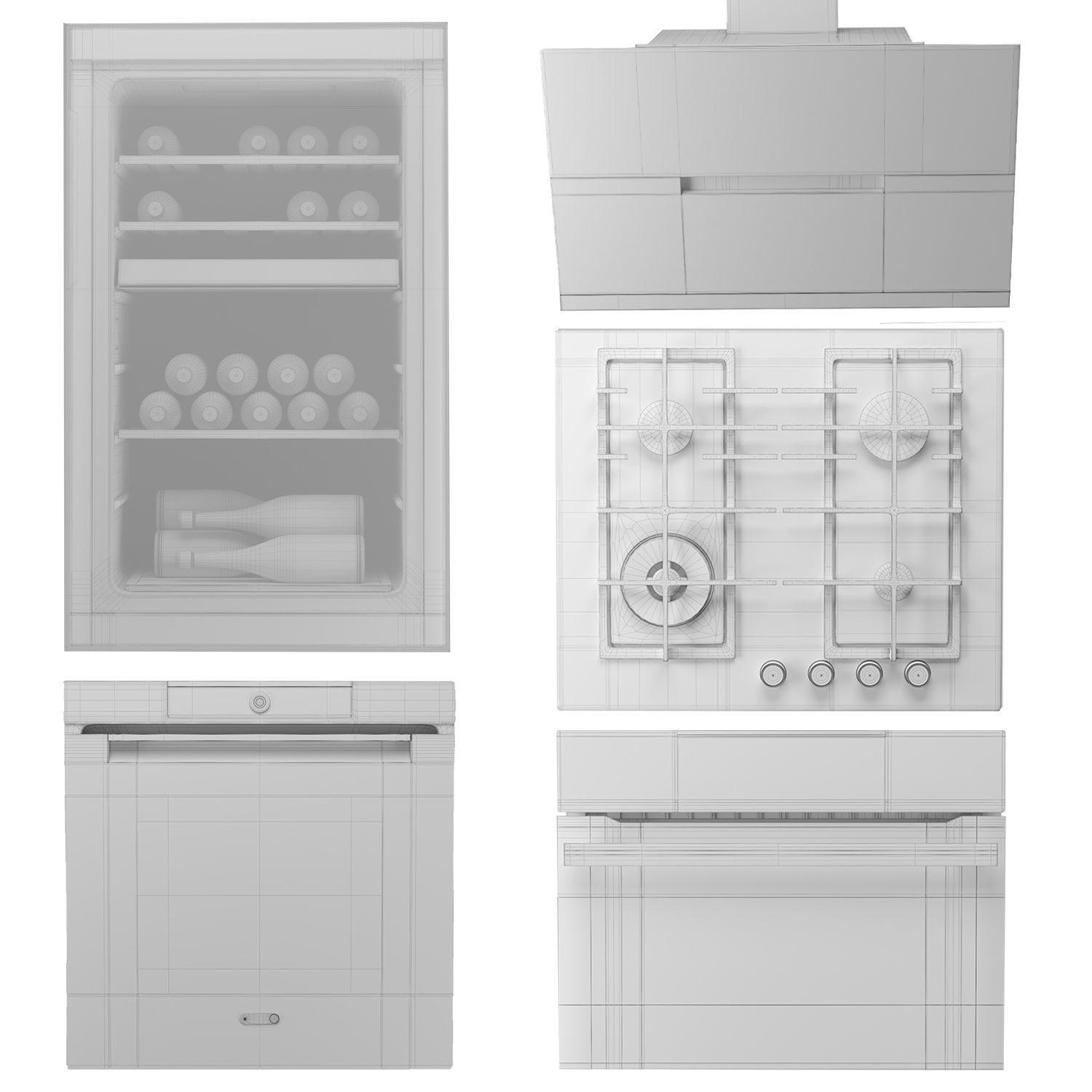 Haier Appliance Set 3D model_4