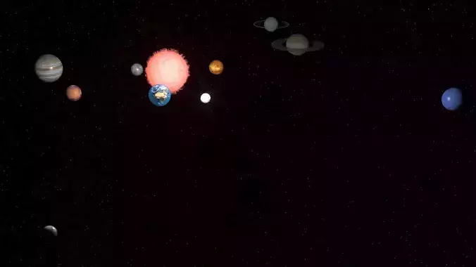 Solar System 3D model