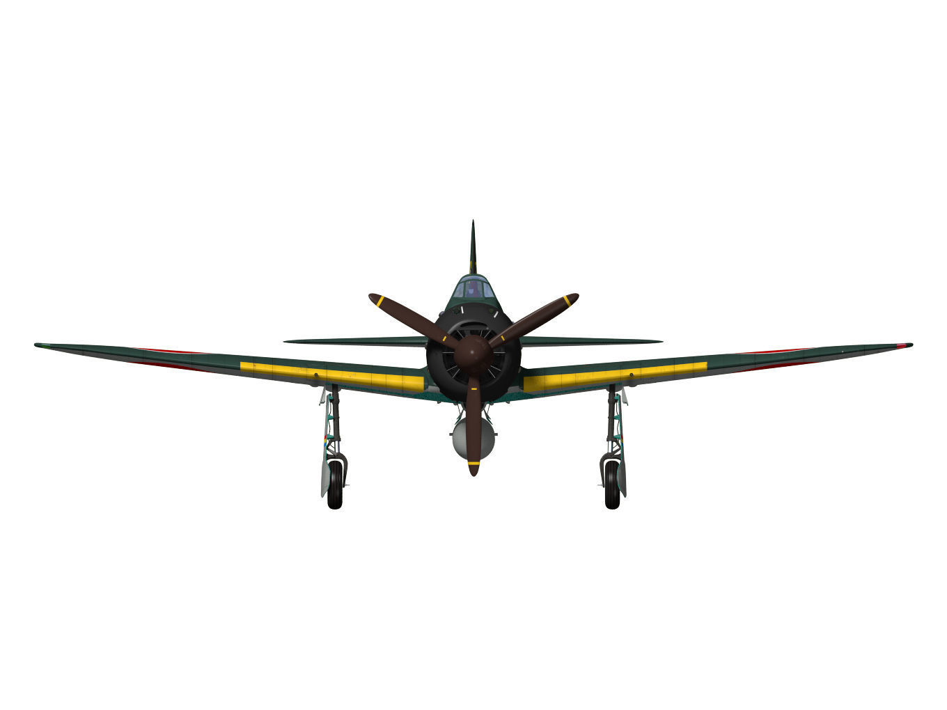 A6M5b Zero fighter Type 52 otsu 3D model_16