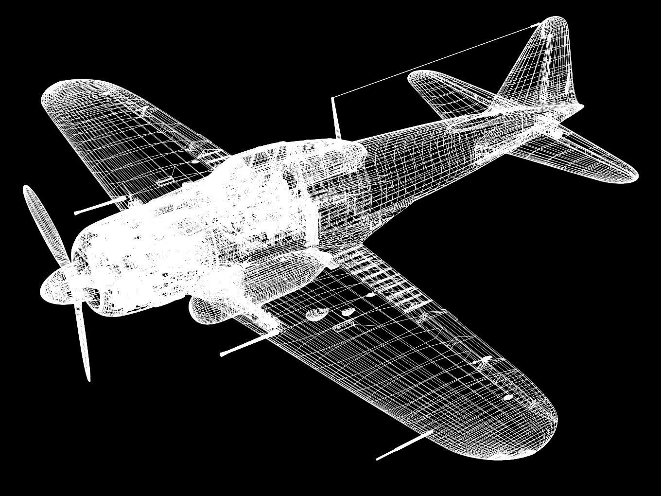 A6M5b Zero fighter Type 52 otsu 3D model_19