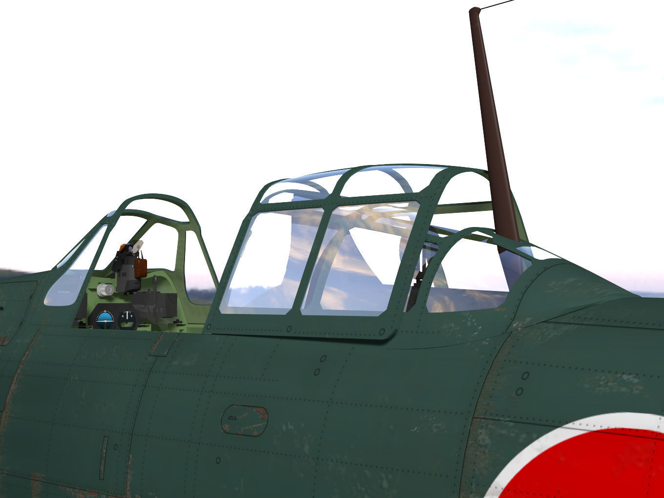 A6M5b Zero fighter Type 52 otsu 3D model_10