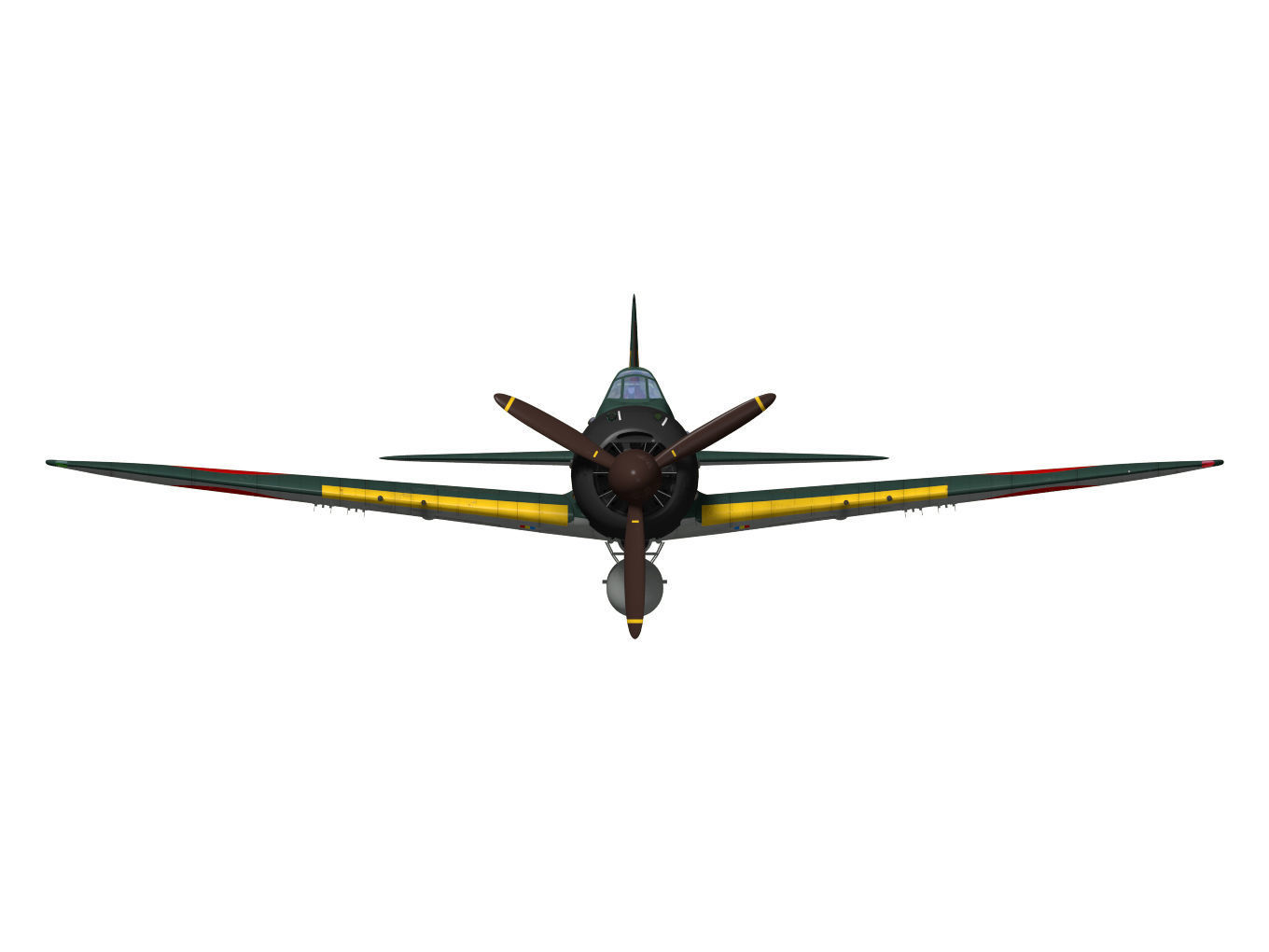 A6M5c Zero fighter Type 52 hei 3D model_15