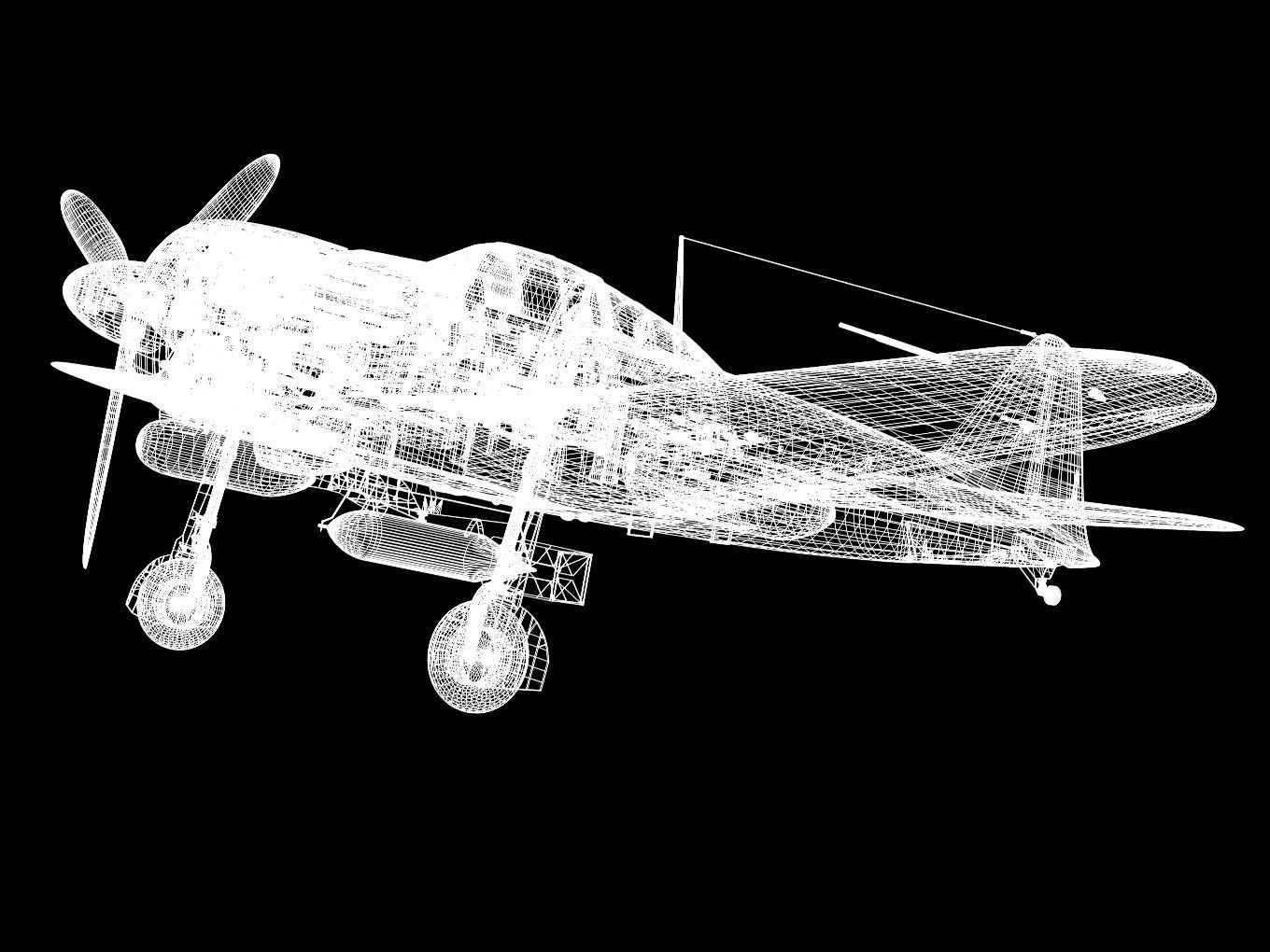 A6M7 Zero fighter Type 62 3D model_20