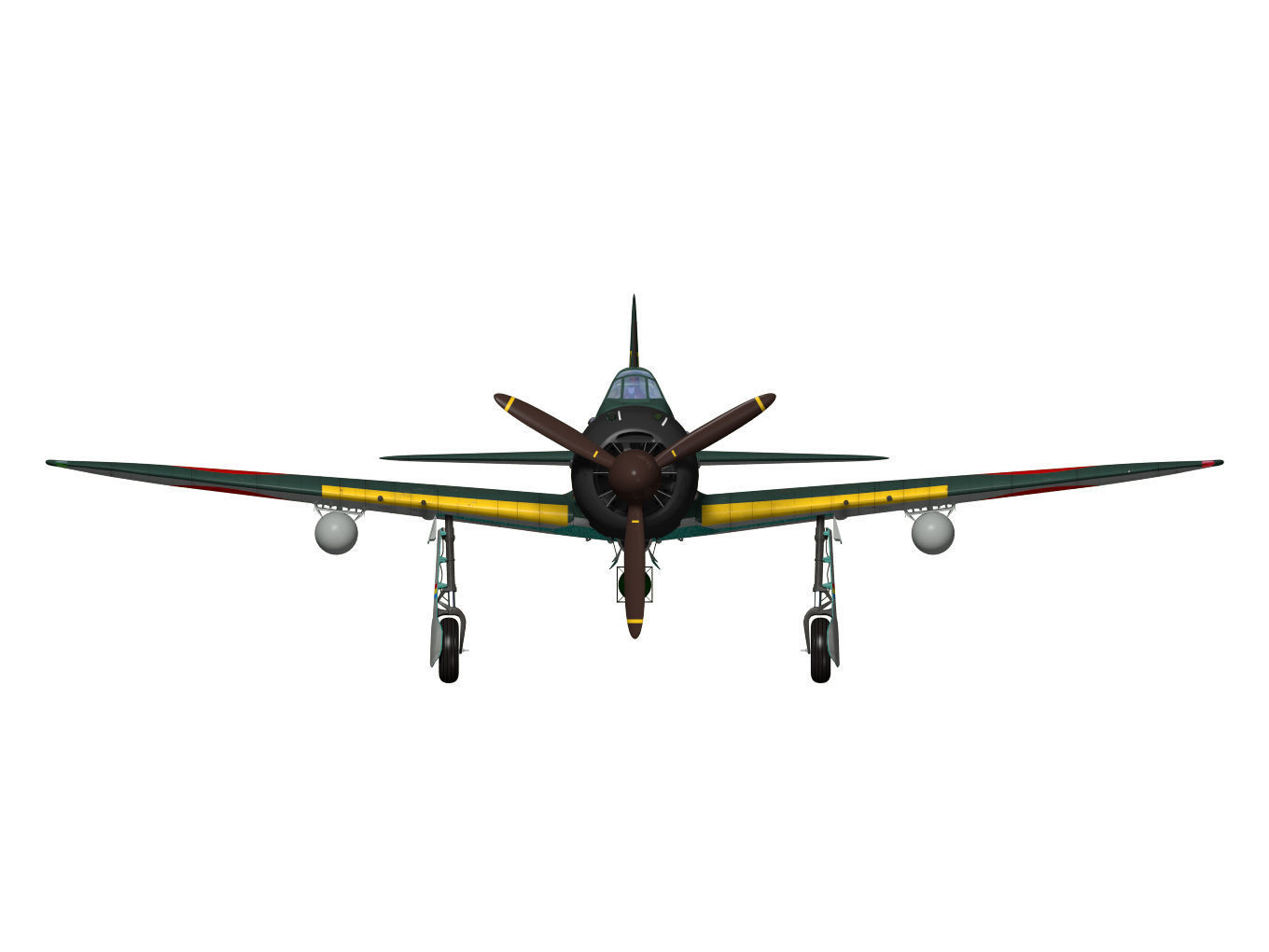 A6M7 Zero fighter Type 62 3D model_15