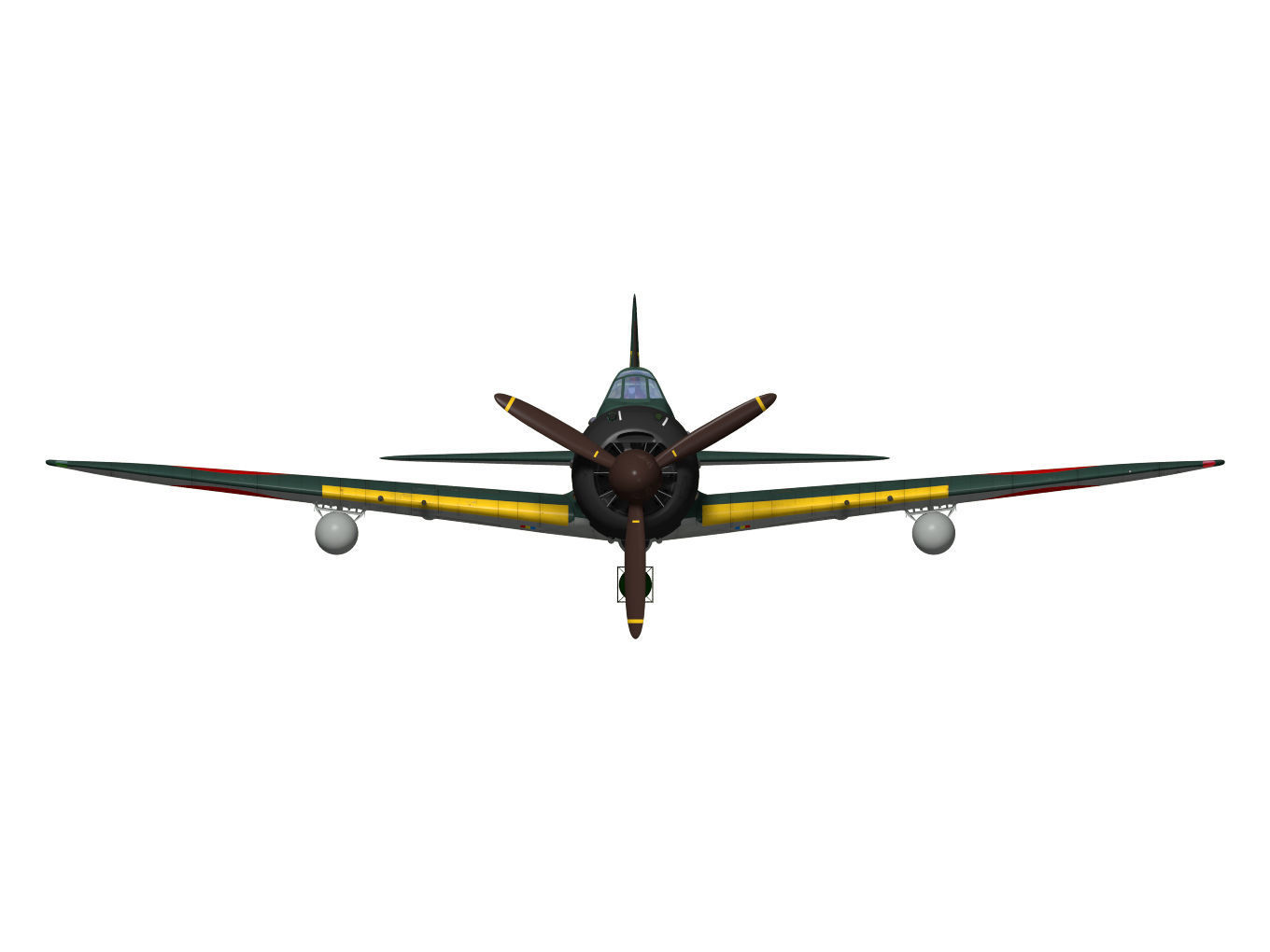 A6M7 Zero fighter Type 62 3D model_14