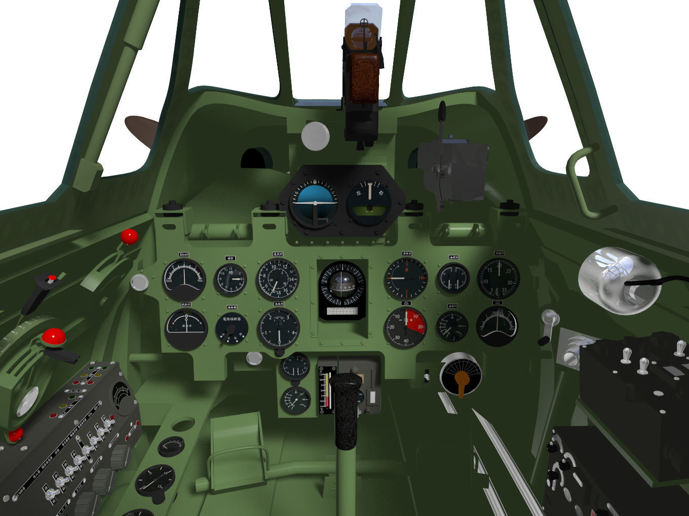 A6M7 Zero fighter Type 62 3D model_13