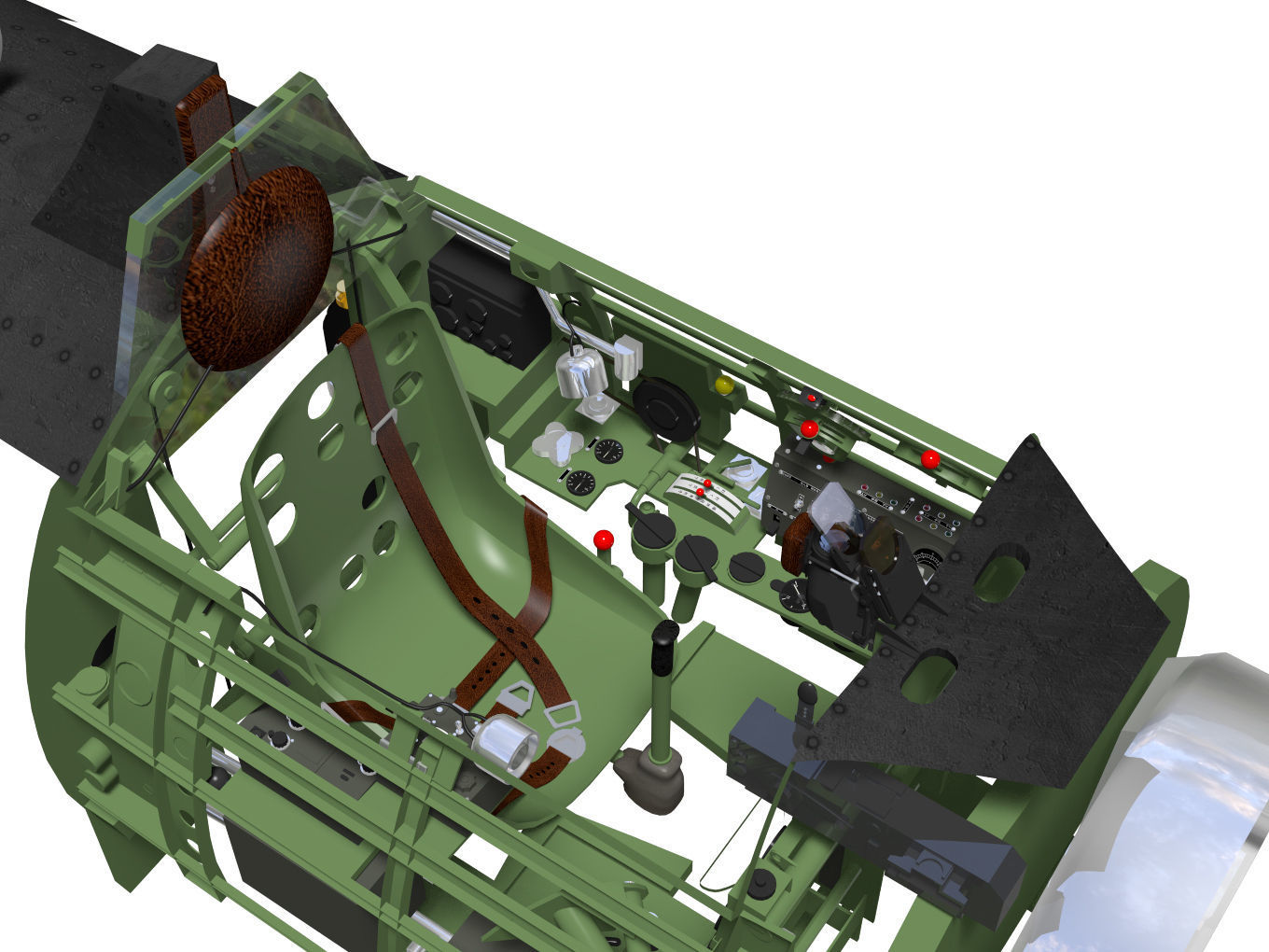 A6M7 Zero fighter Type 62 3D model_12