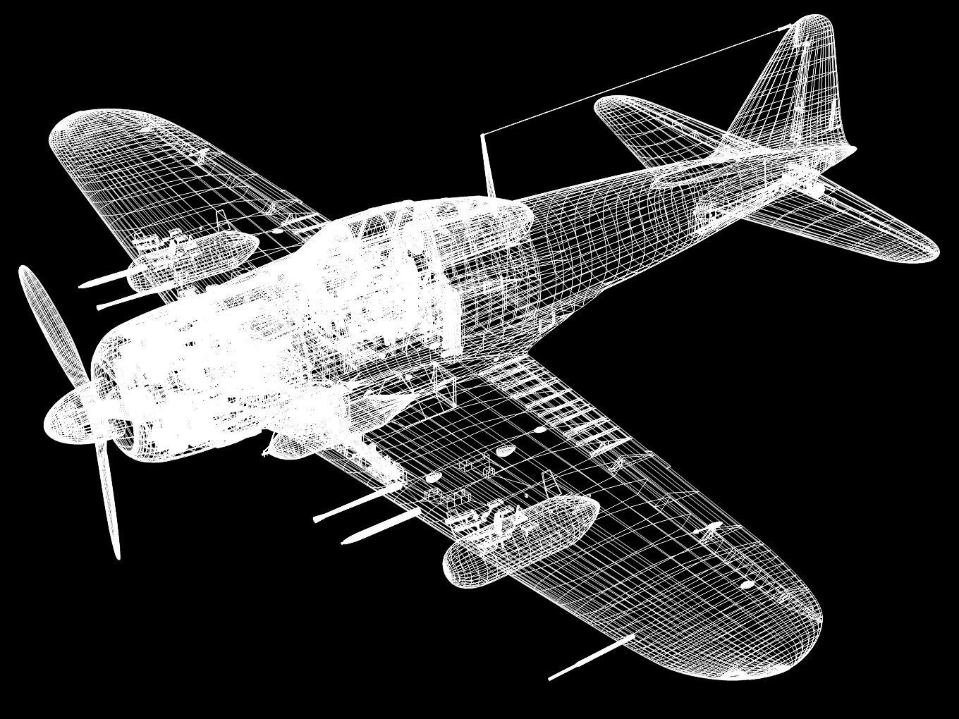 A6M7 Zero fighter Type 62 3D model_19