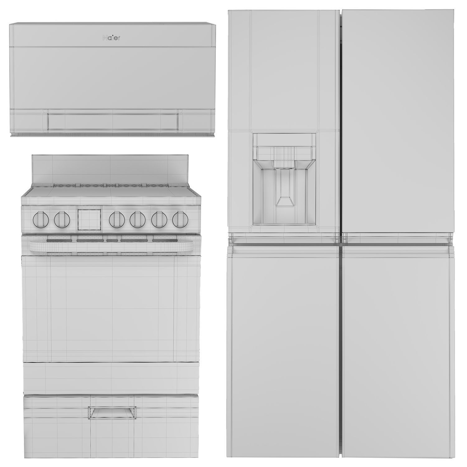 Haier Appliance Set2 3D model_4